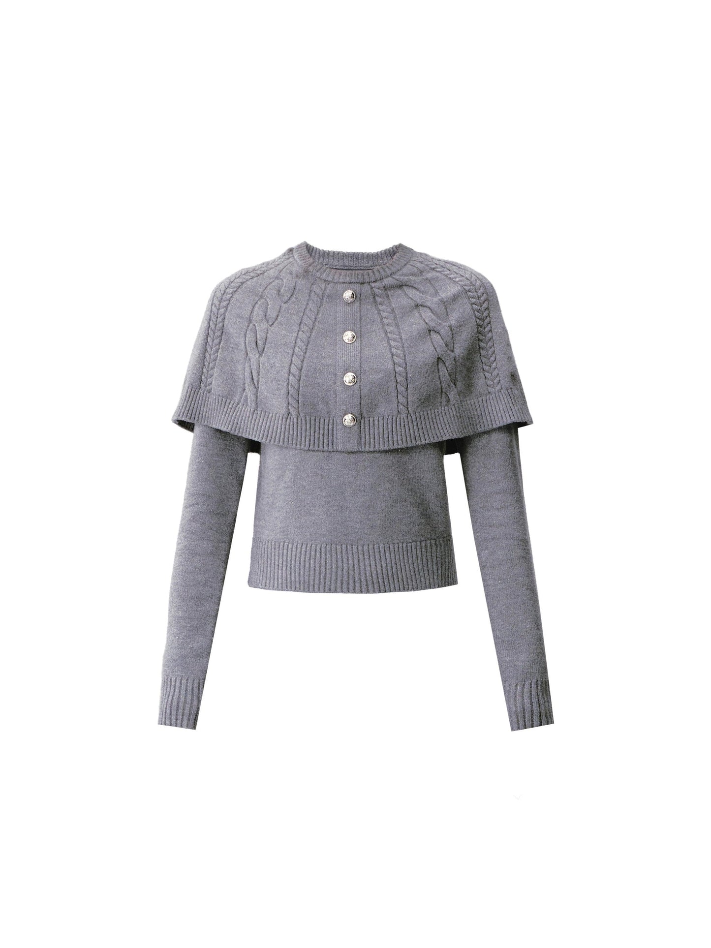 Fake Two Piece Knit Sweater Top