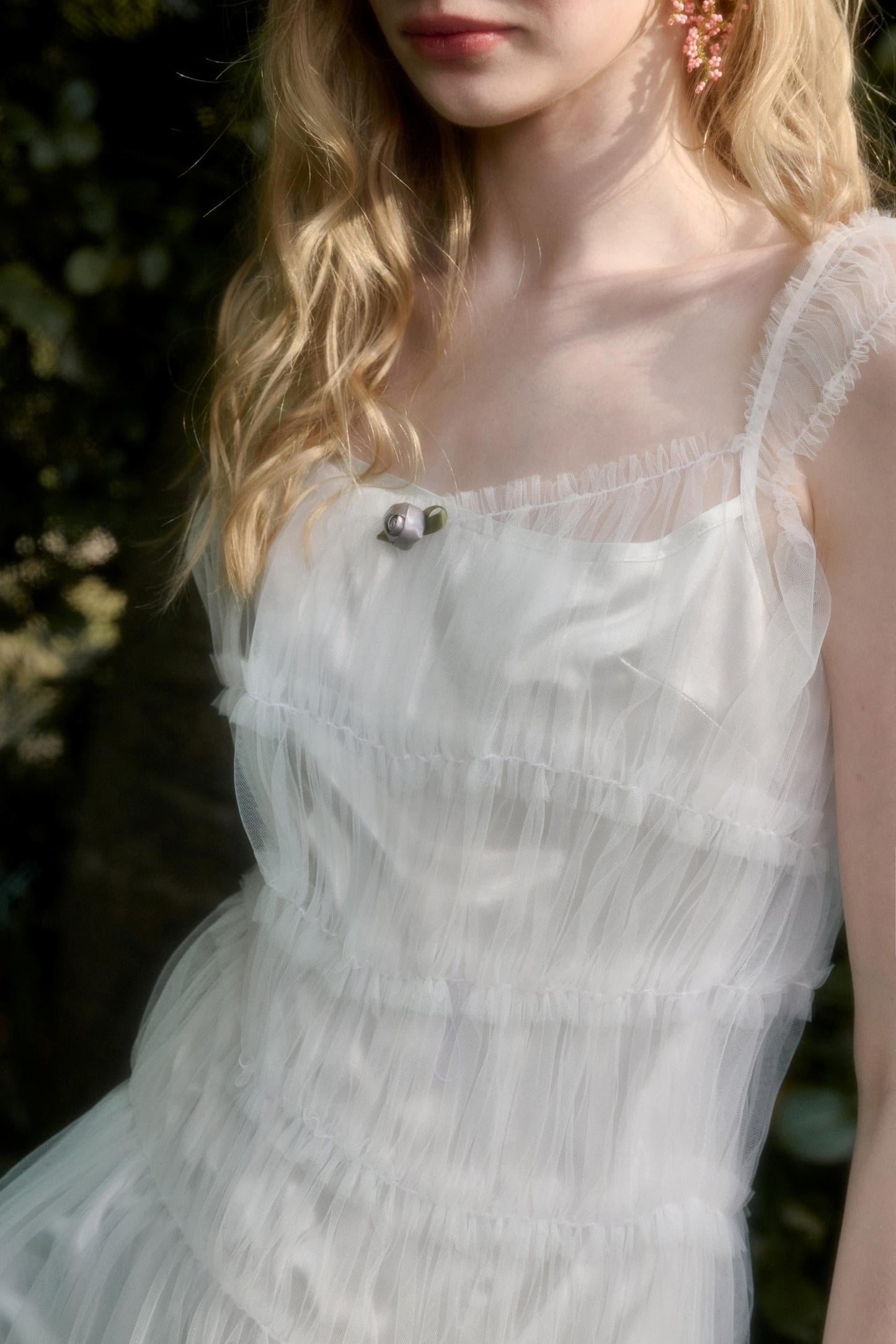 Fluffy Summer Halter Dress