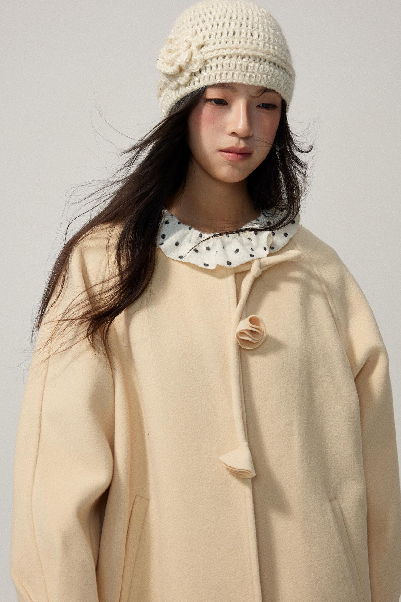 Ruffled Neck Polka Dot Top