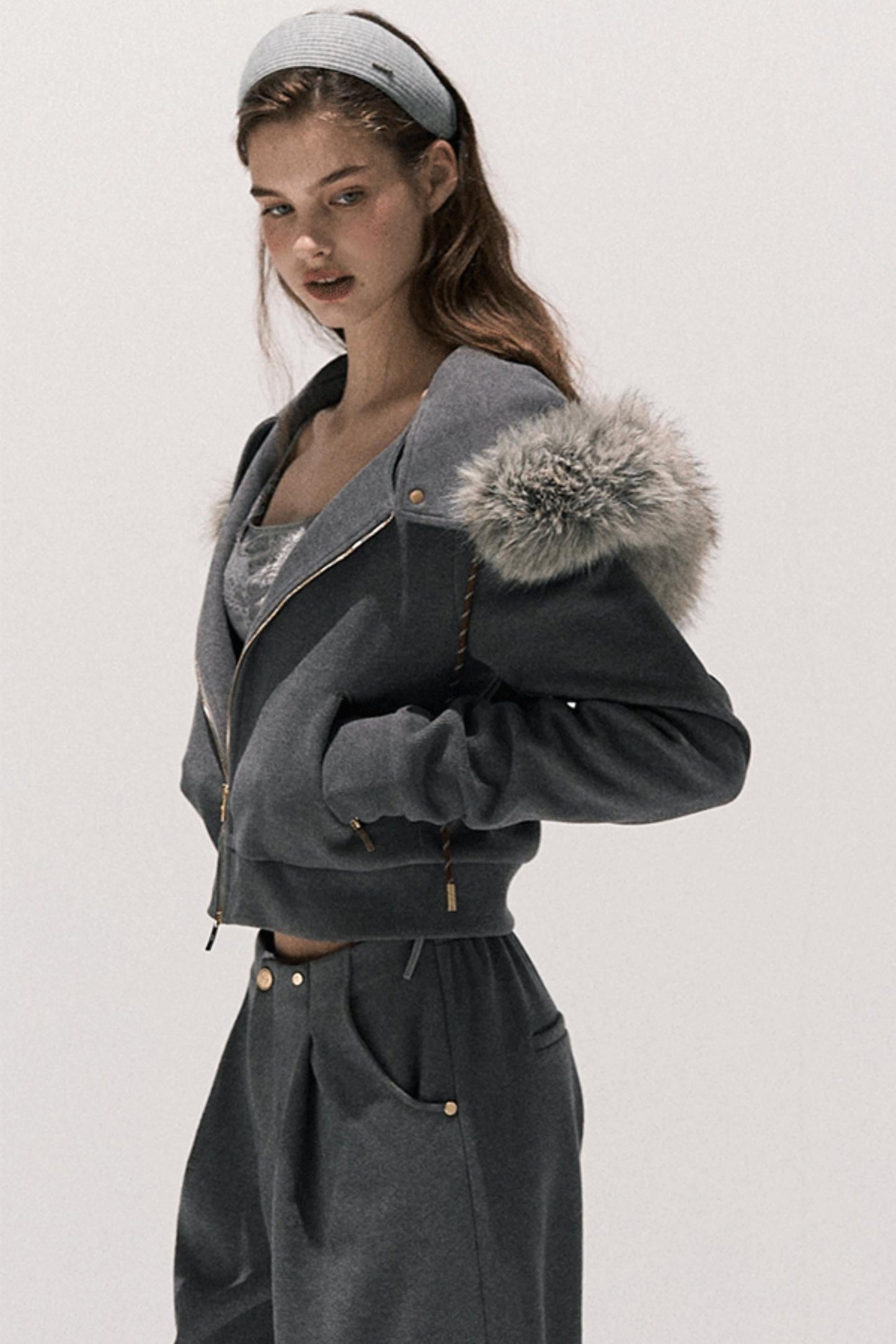 High-Waisted Wool Trousers