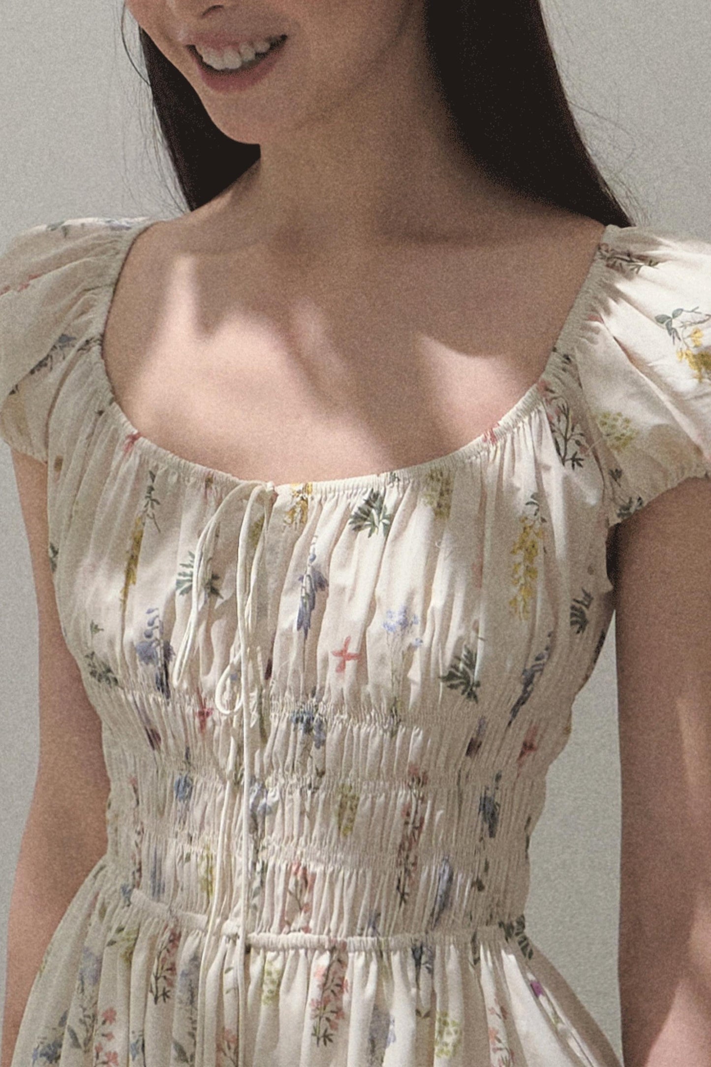 Drawstring Graffiti Dress