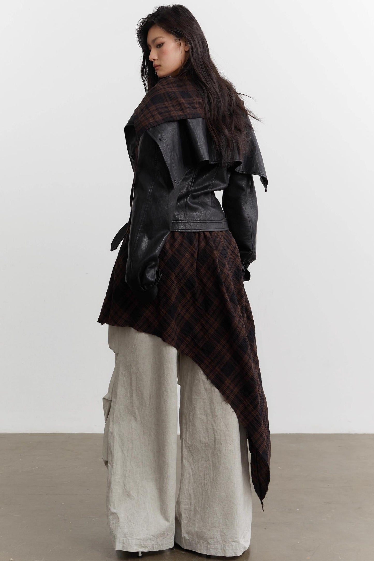 Urban Nomad Plaid Leather Jacket