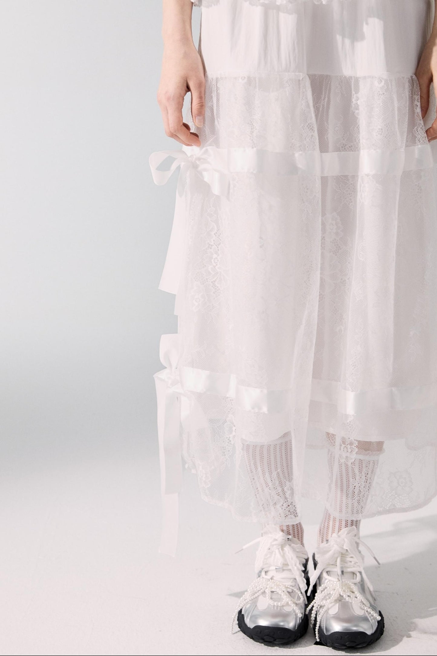 Romantic Bow Detail Long Skirt