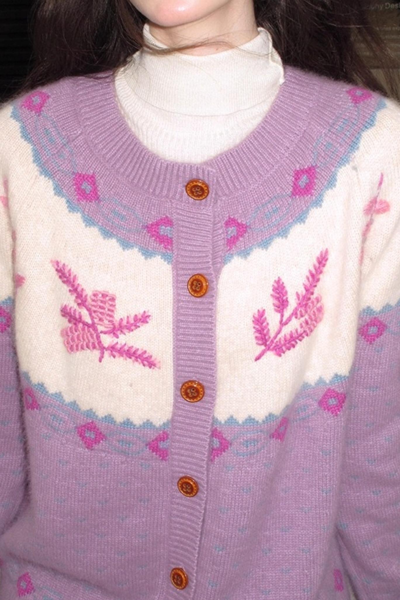 Cream Snow Vintage Cardigan