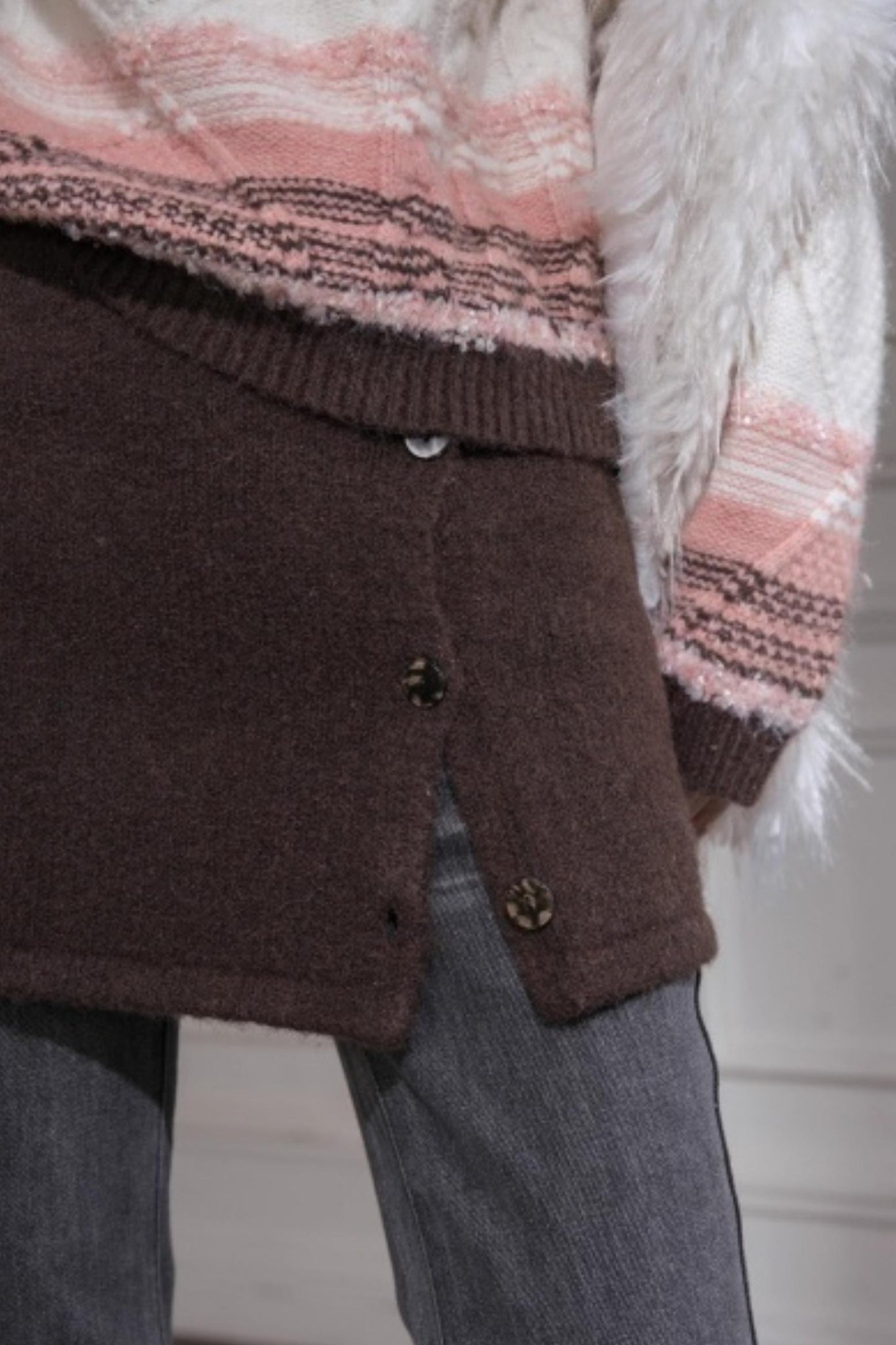 Sunset Gradient Knit Skirt Set