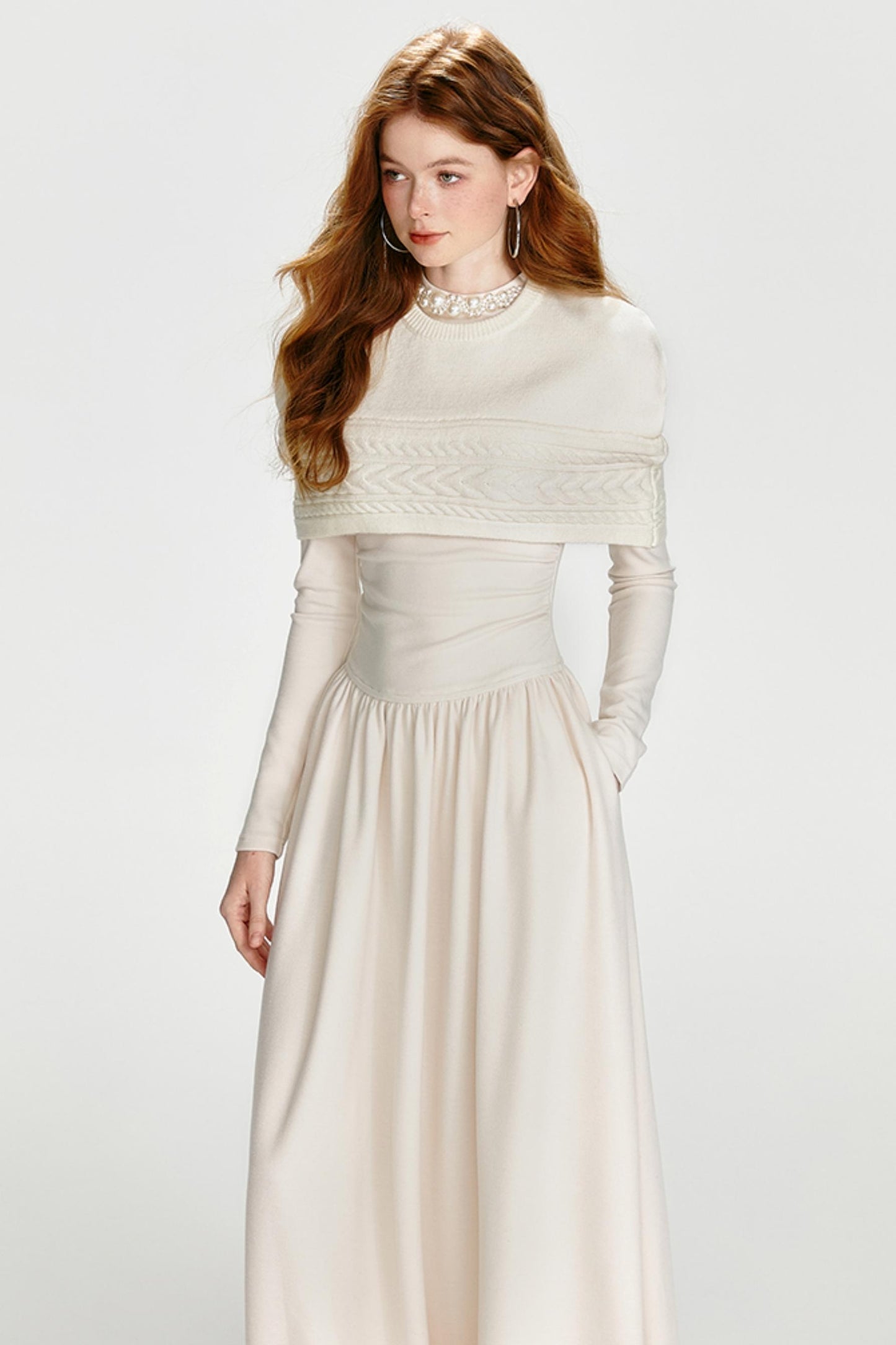 Chic Drawstring Maxi Dress Set-Up