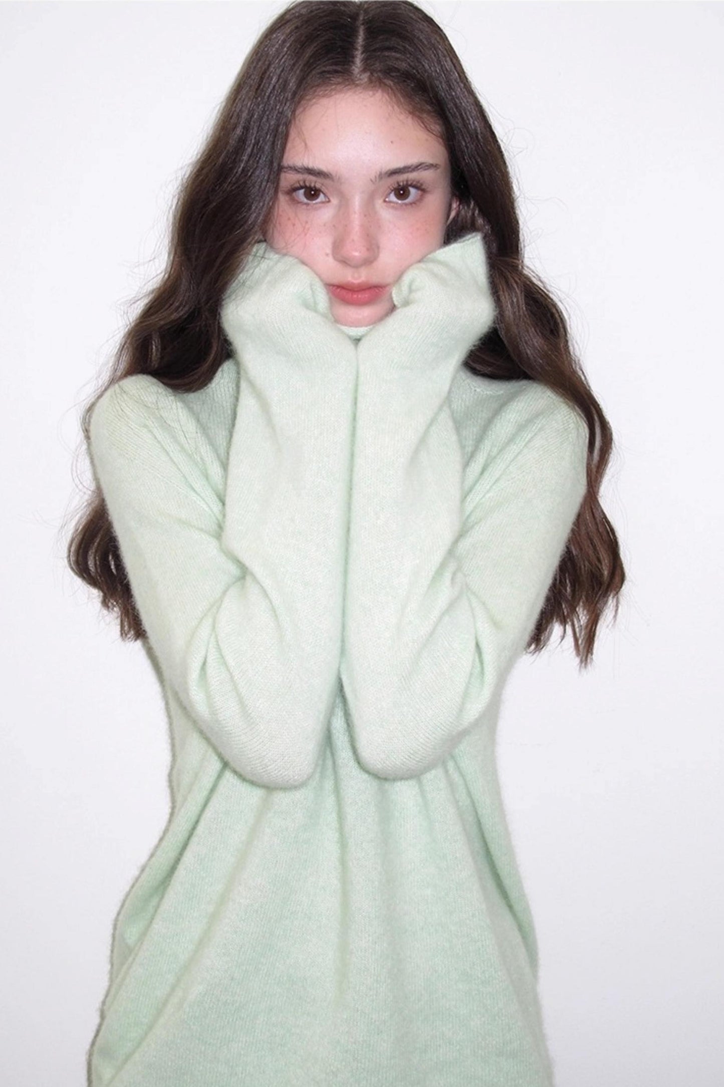 Superfine Wool Mint Sweater