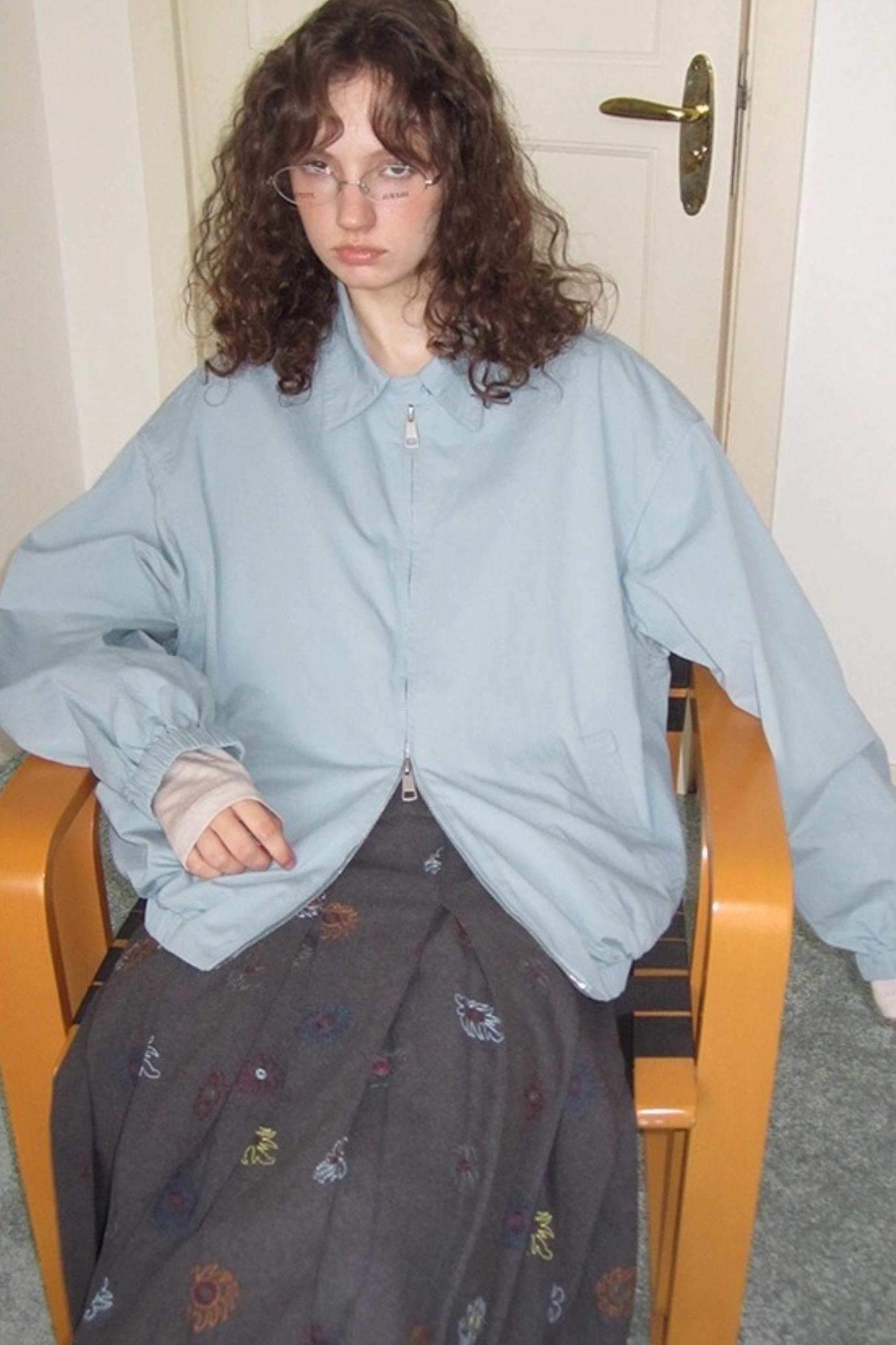 Washed Cotton Lapel Jacket