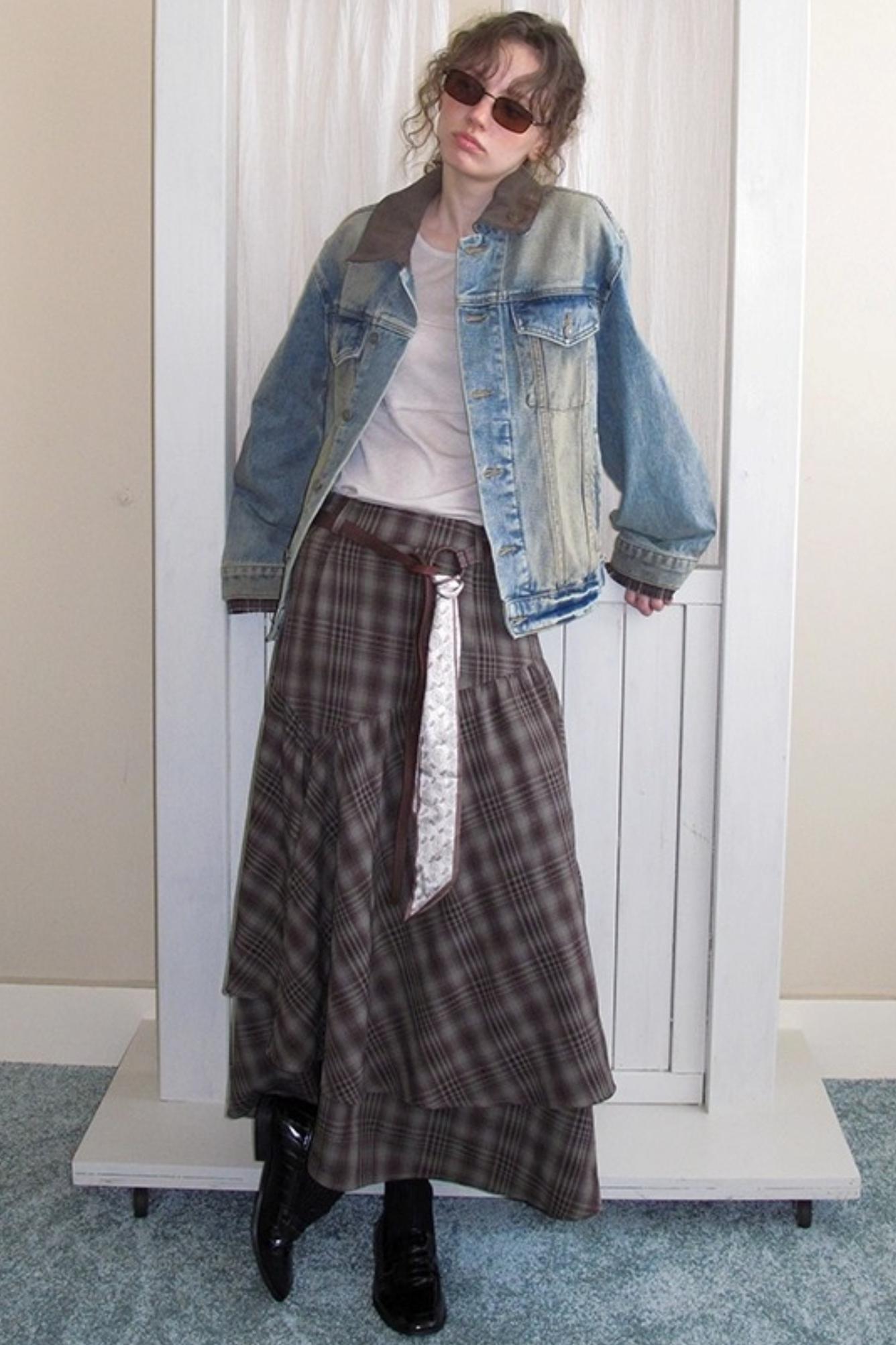 Irregular Cut Large Swing Skirt