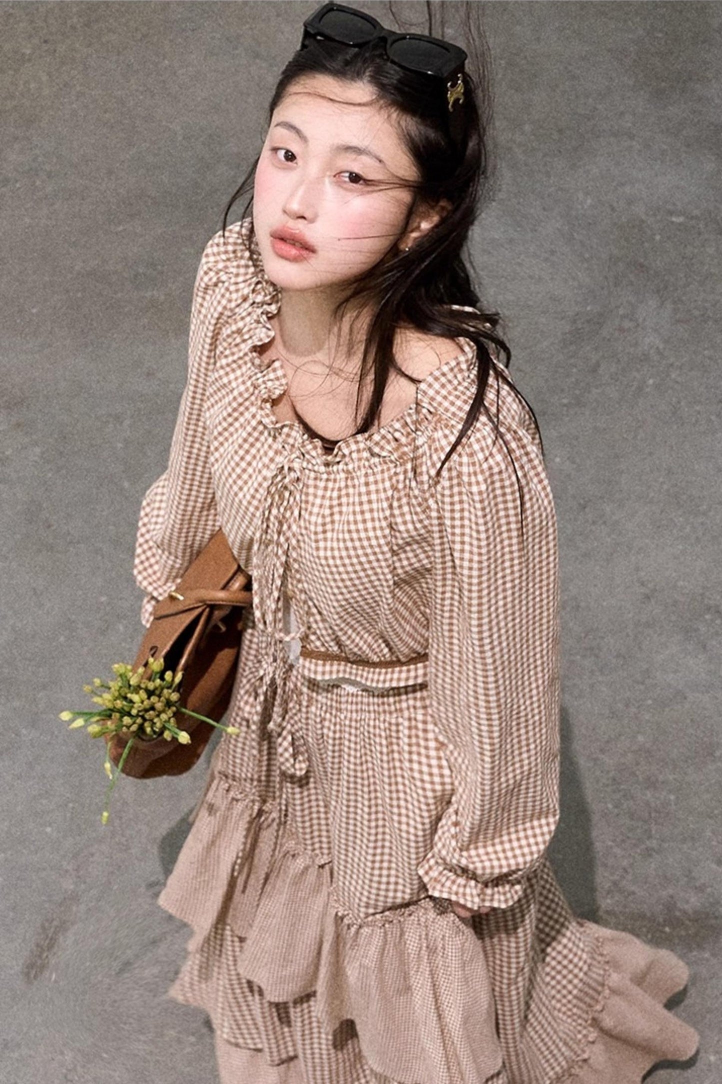 Cotton Strappy White Shirt Two-Piece Set-Up