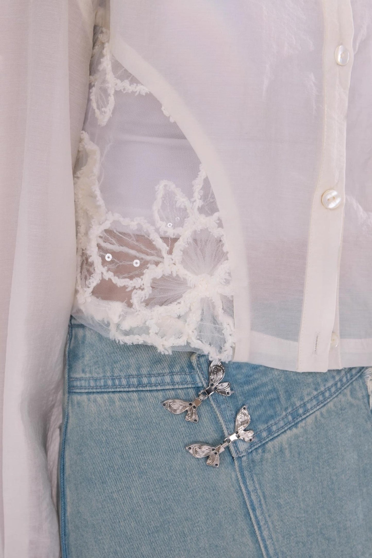 Belle Lace White Shirt