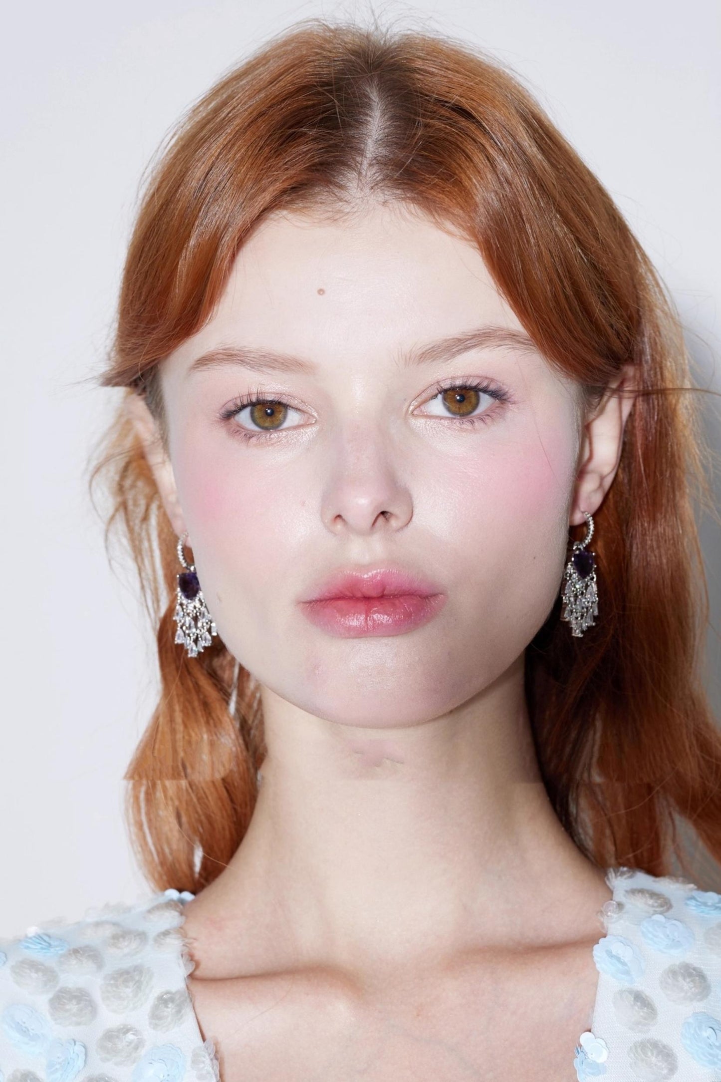 Ocean Purple Zircon Earrings