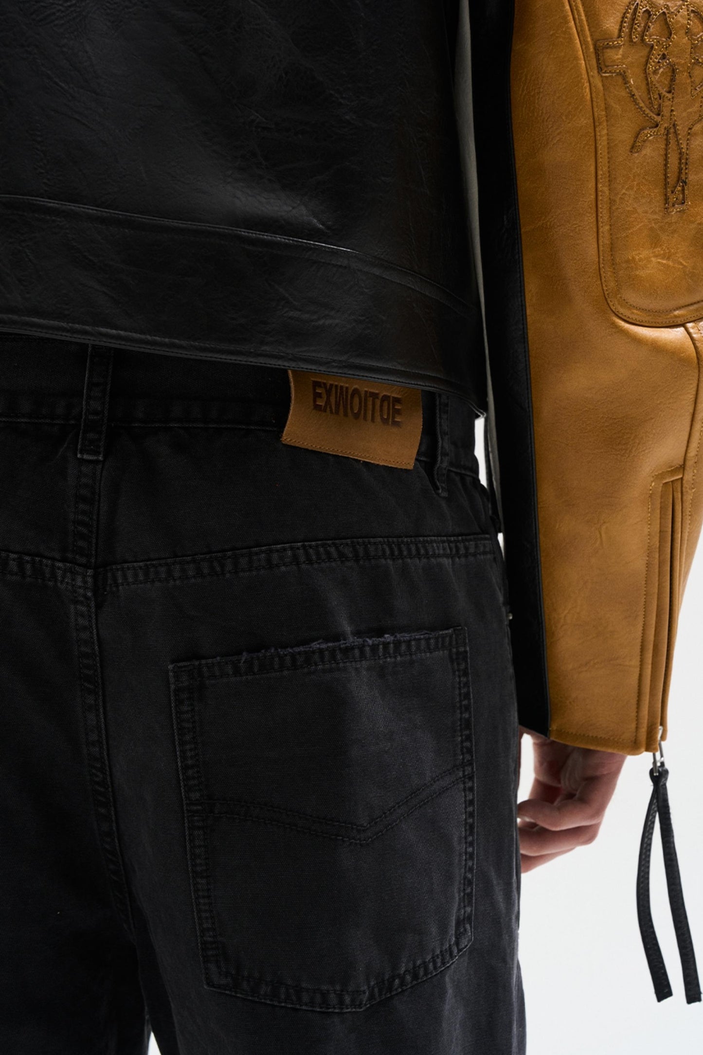 Layered Split Dirty Jeans