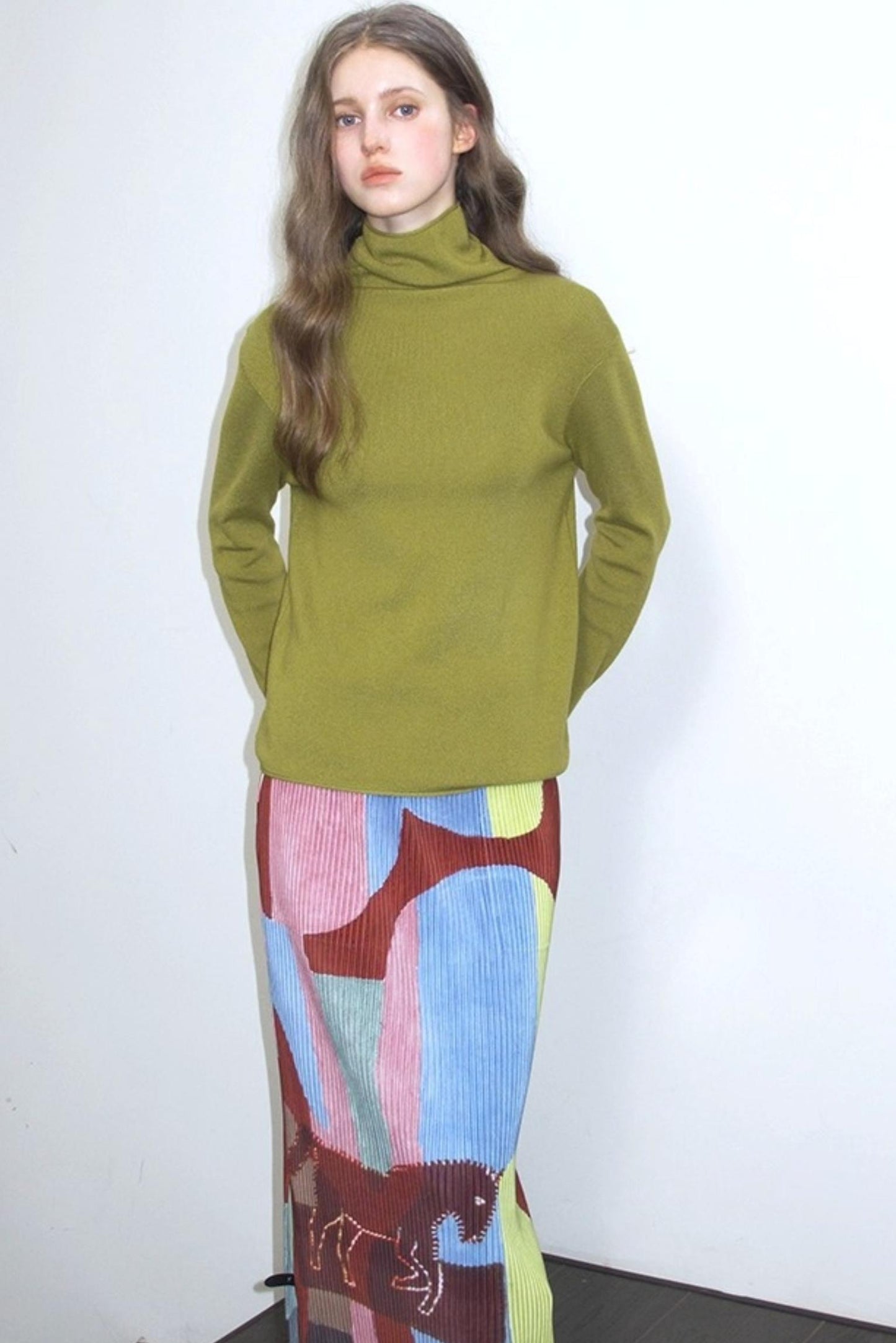 Retro Ivy League Print Skirt