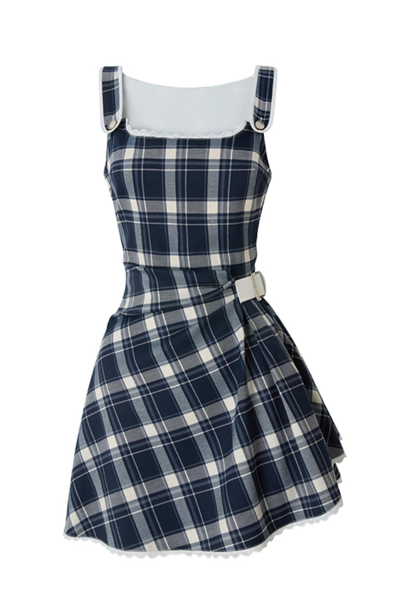 Blue Lace Cami Dress