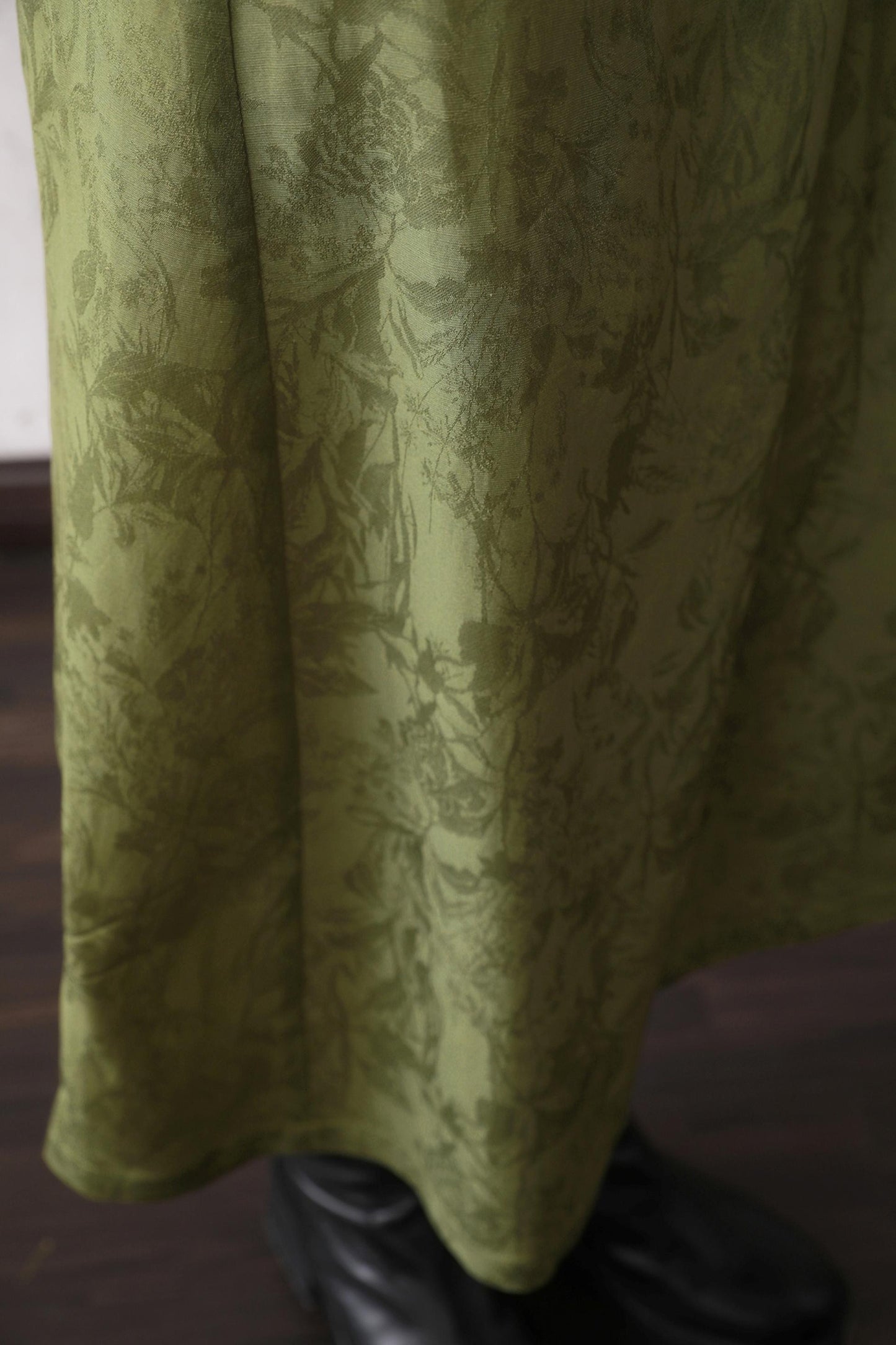 Plum Green Button Dress