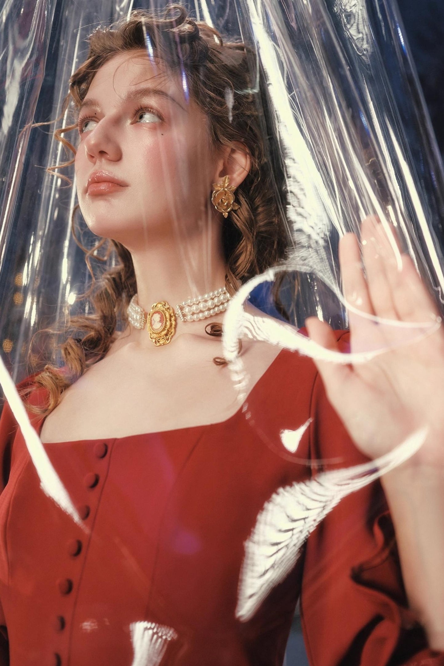 Lace Bordeaux Retro Dress