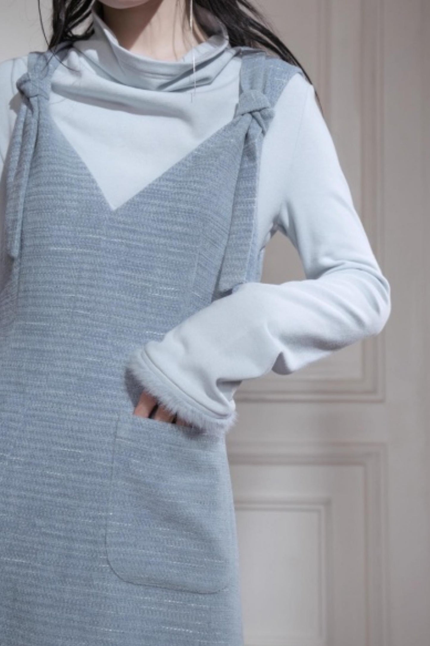 Moonlight Wool Cuff Collar Top