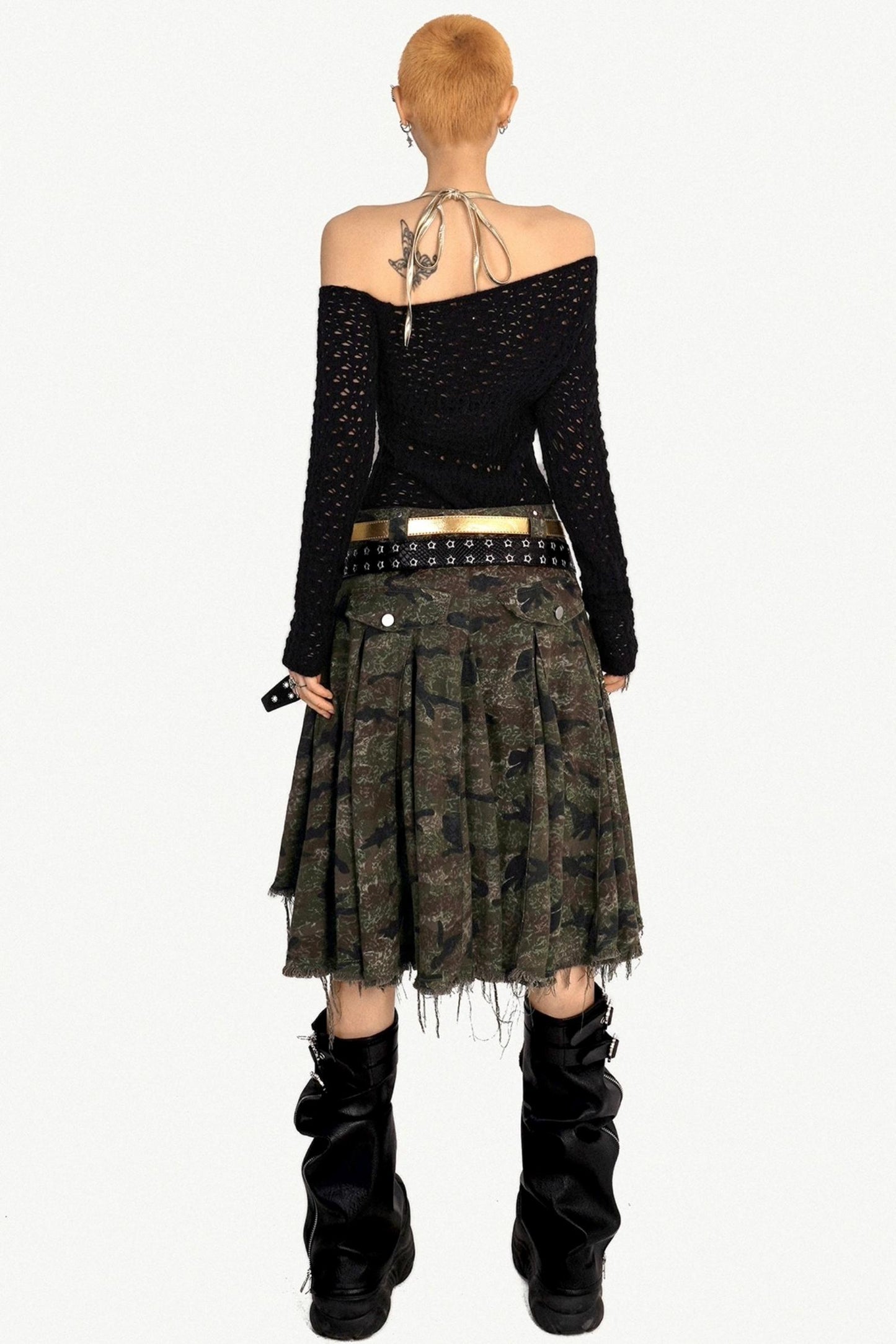 Milky Red Punk Knitted Sweater Top