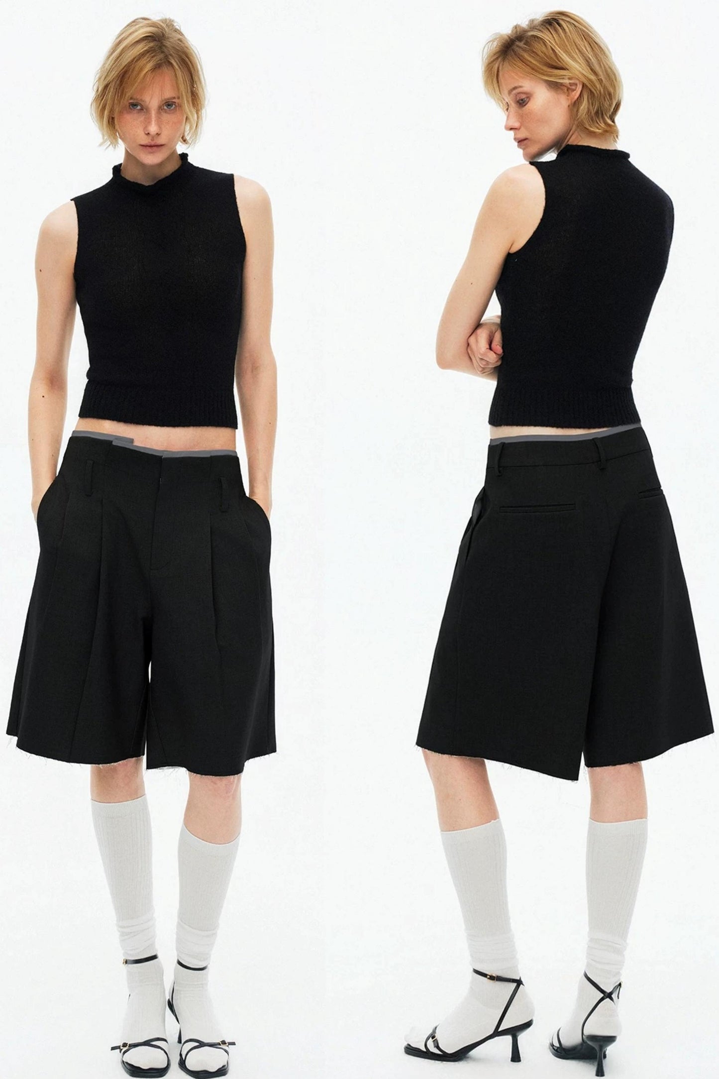 Tencel Wool Pleated Pants