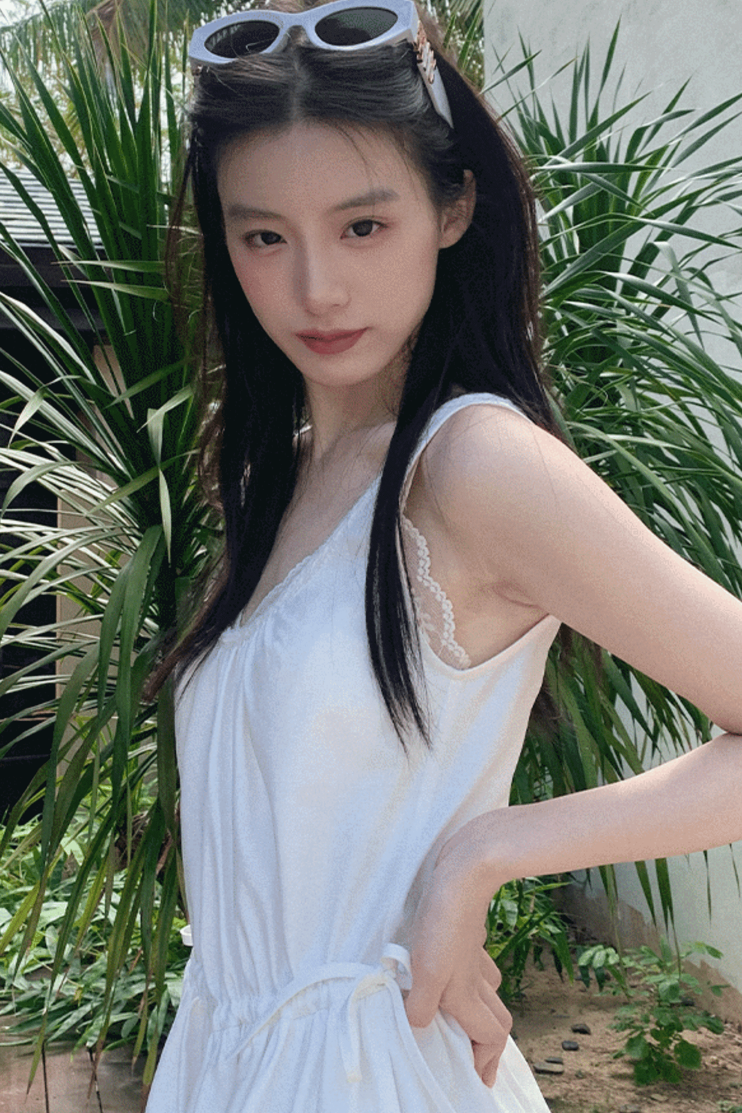 Sycamore Rose Fiber Balloon Skirt Dress