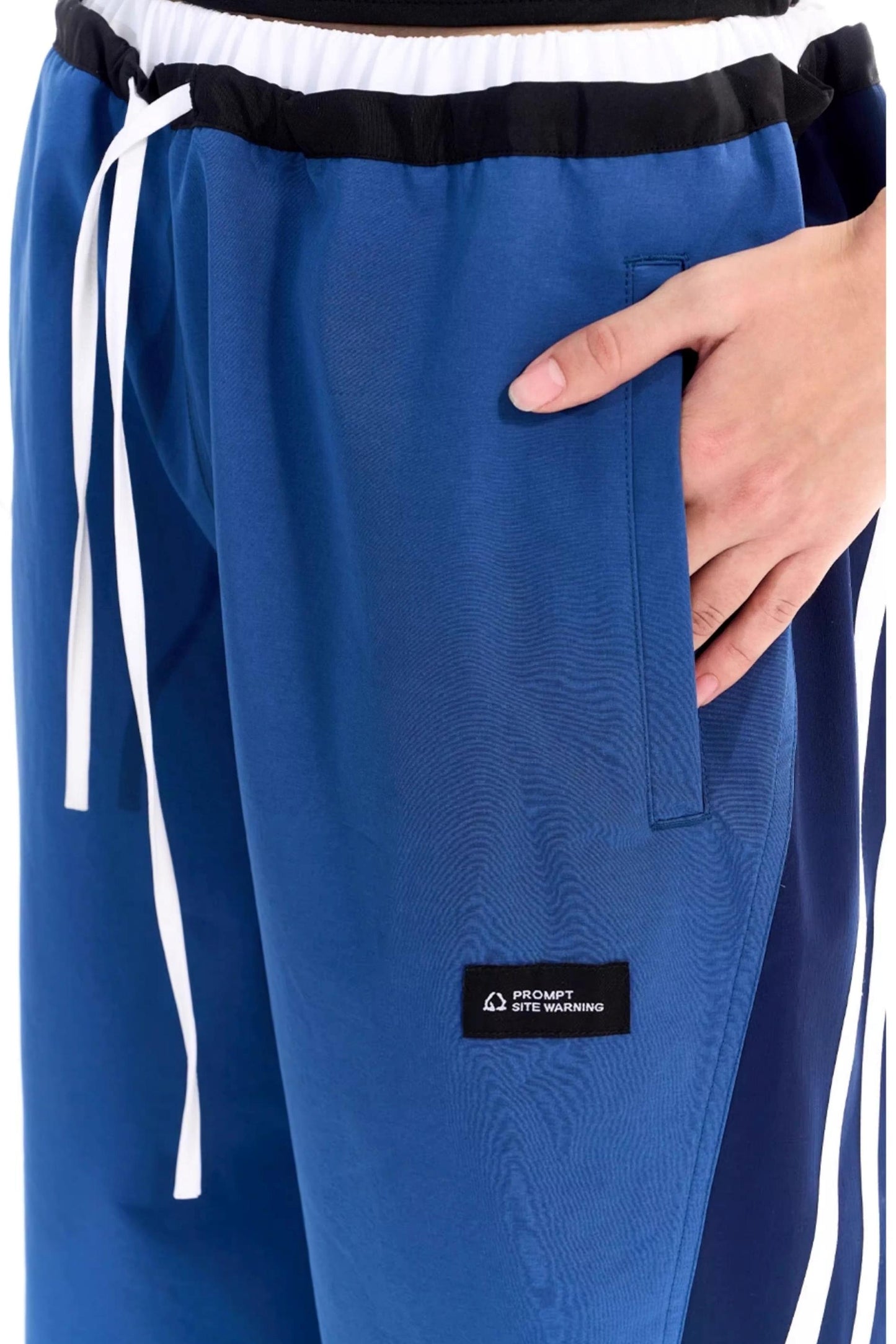 Contrast Striped Patchwork Pants