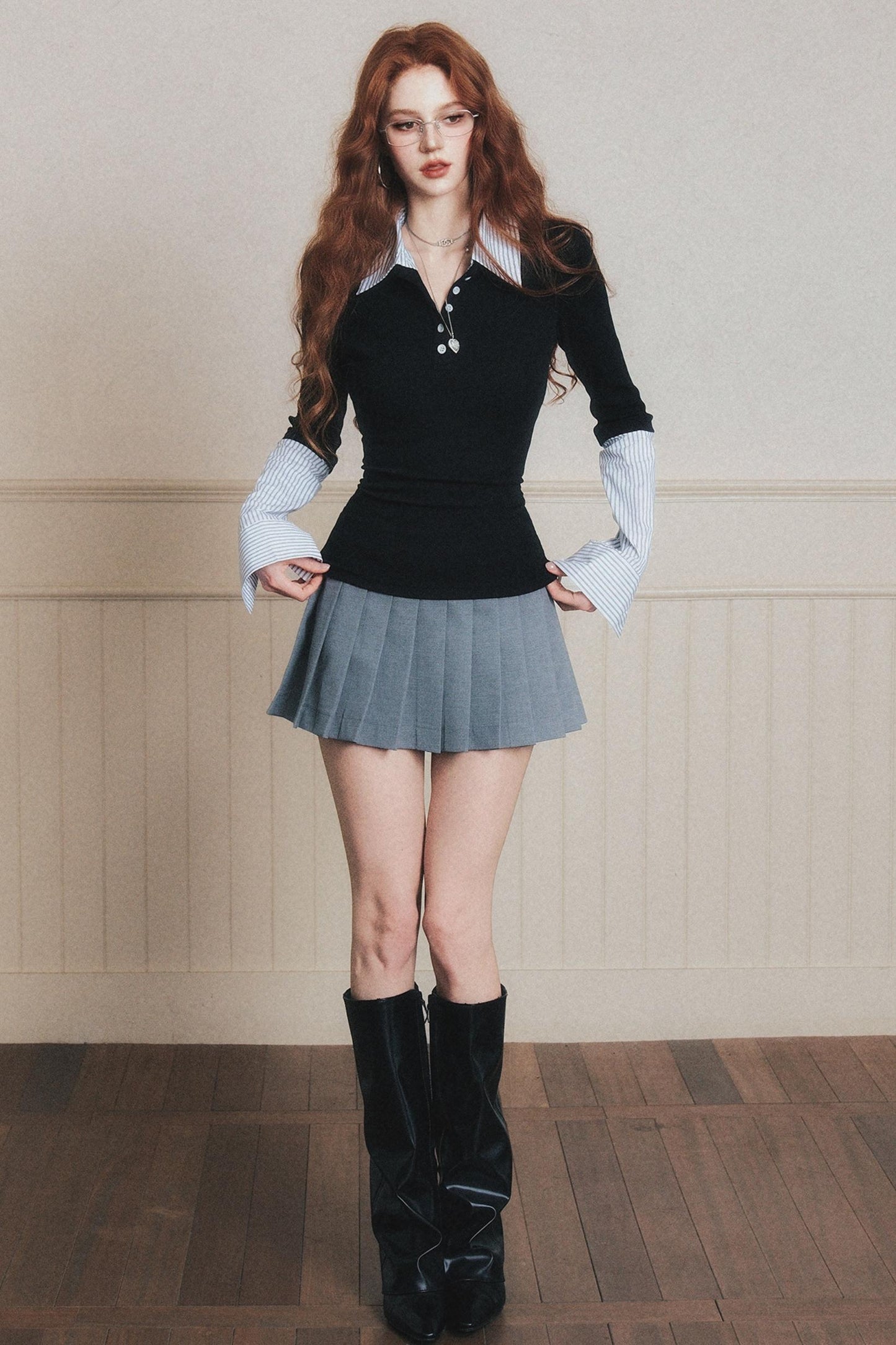 High-Intelligence Patchwork Knitted Sweater