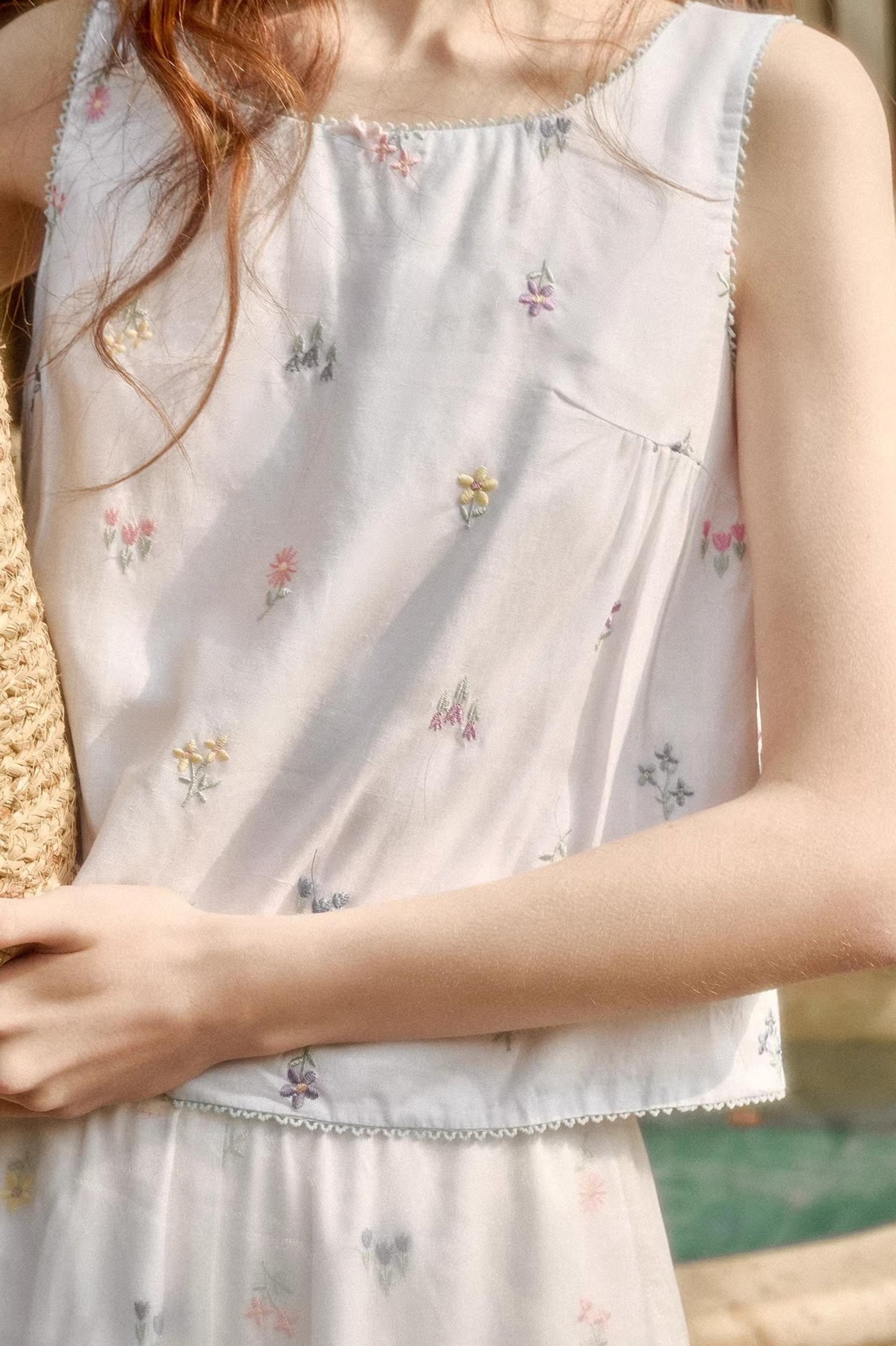 Milky Way Embroidery Linen Shirt Set-Up