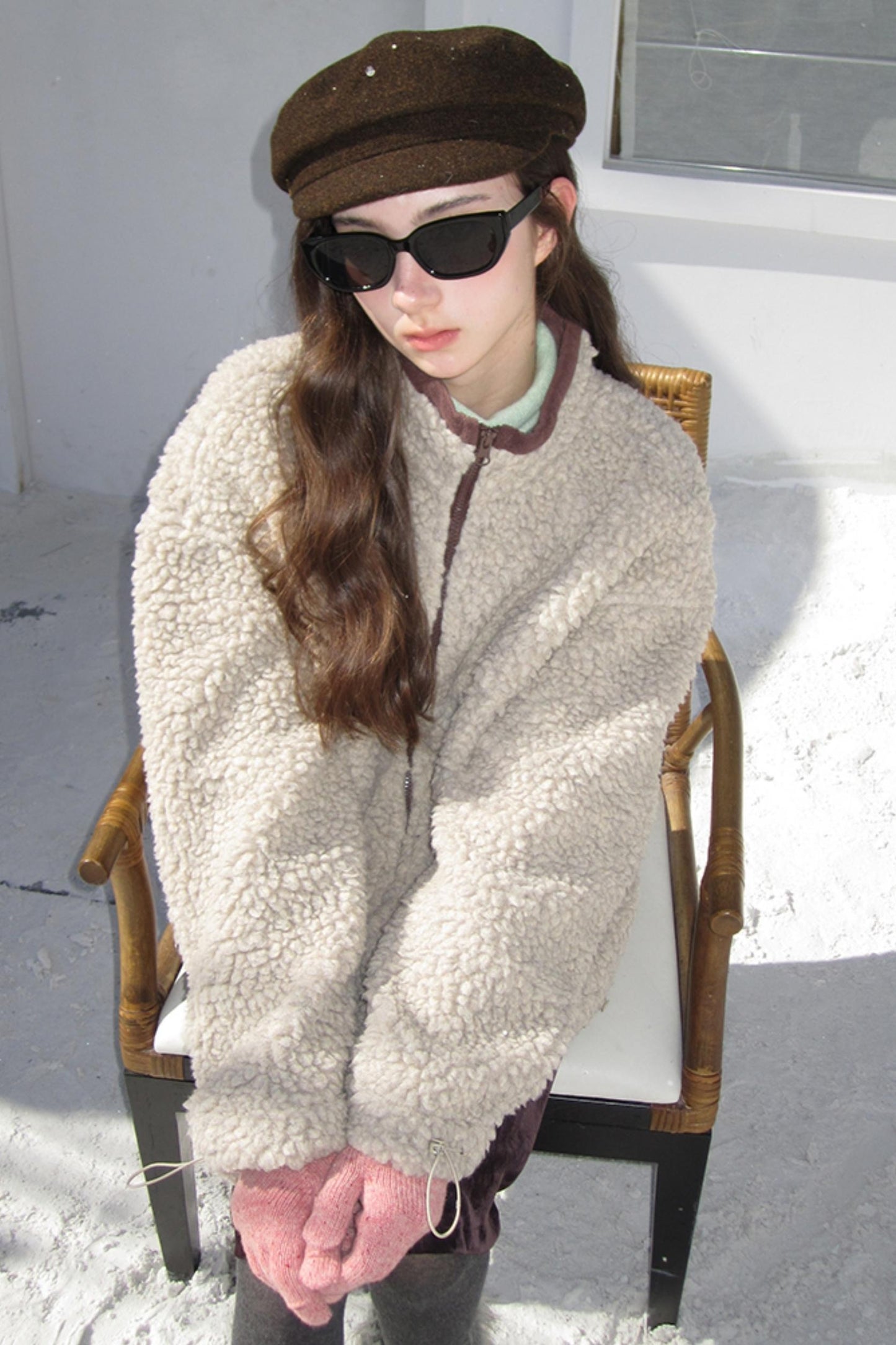 Snow Kiss Latte Plush Coat