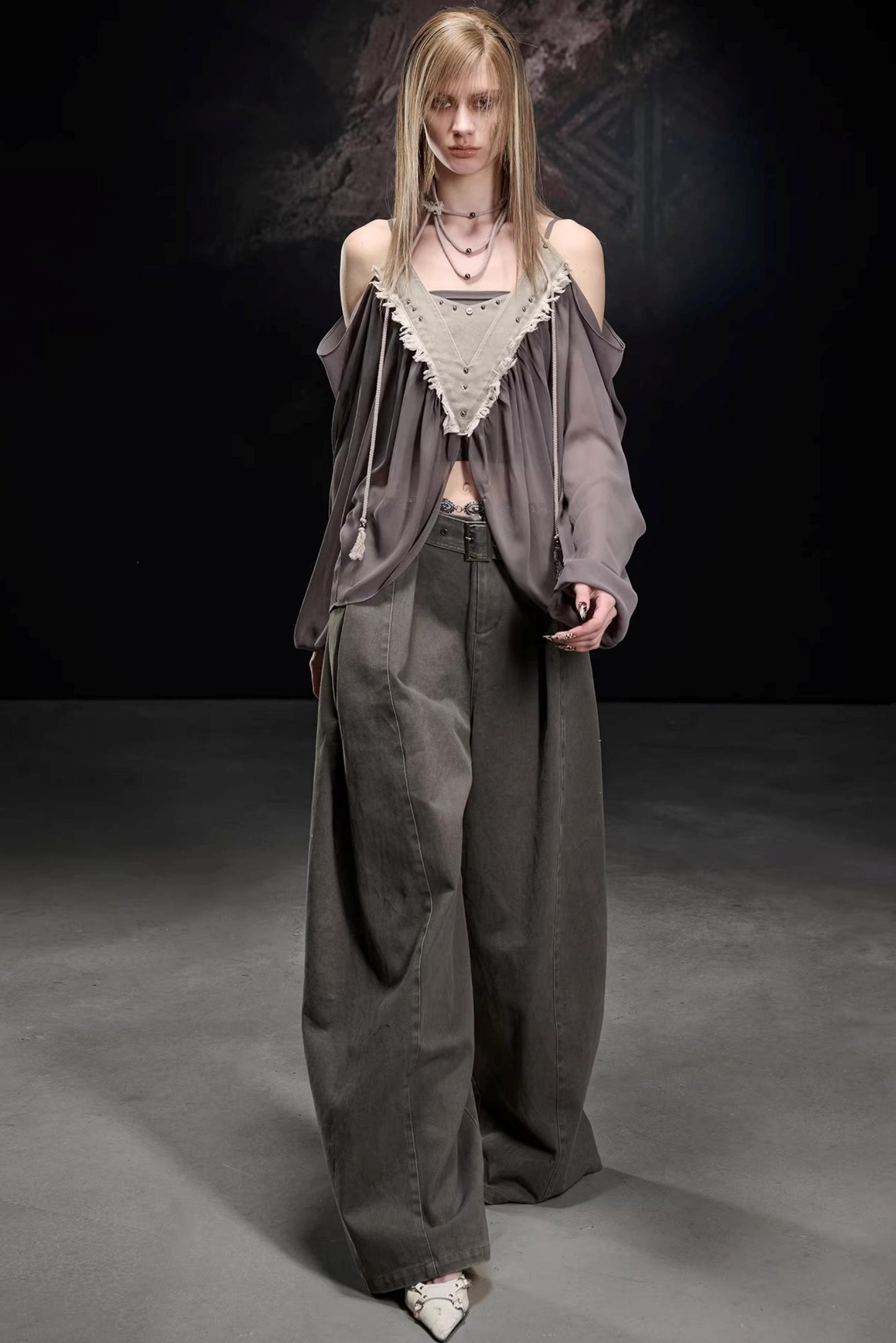 Wilderness Breeze Chiffon Blouse Set