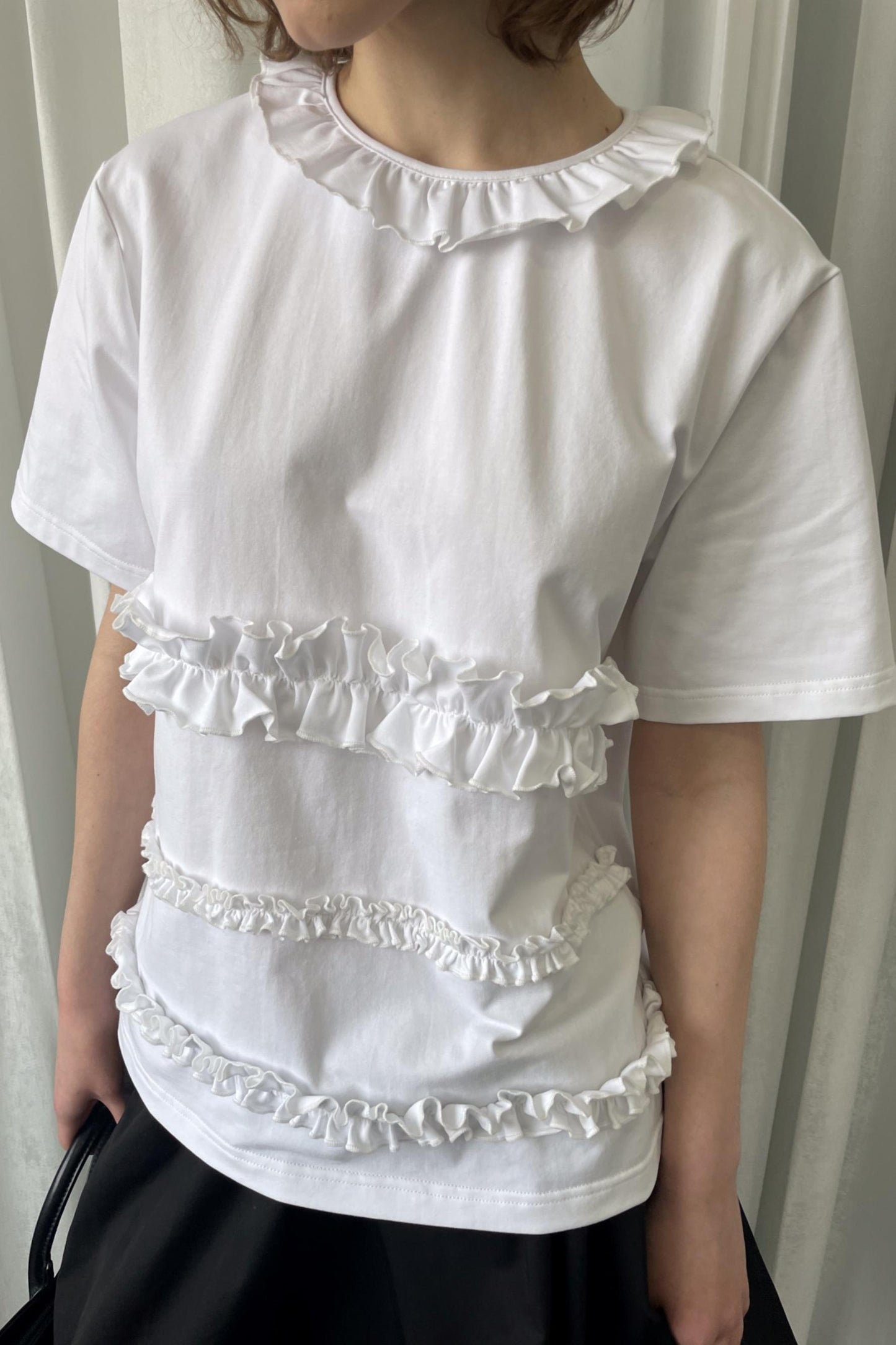 Whimsical White Drawstring Tee