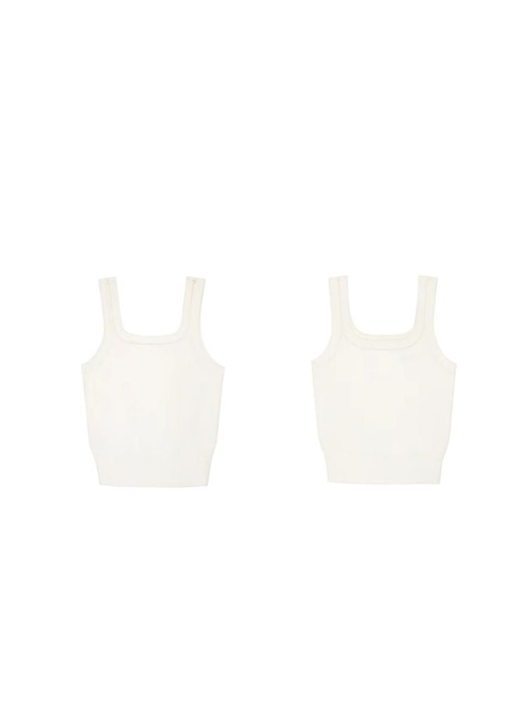 White strappy tank tops
