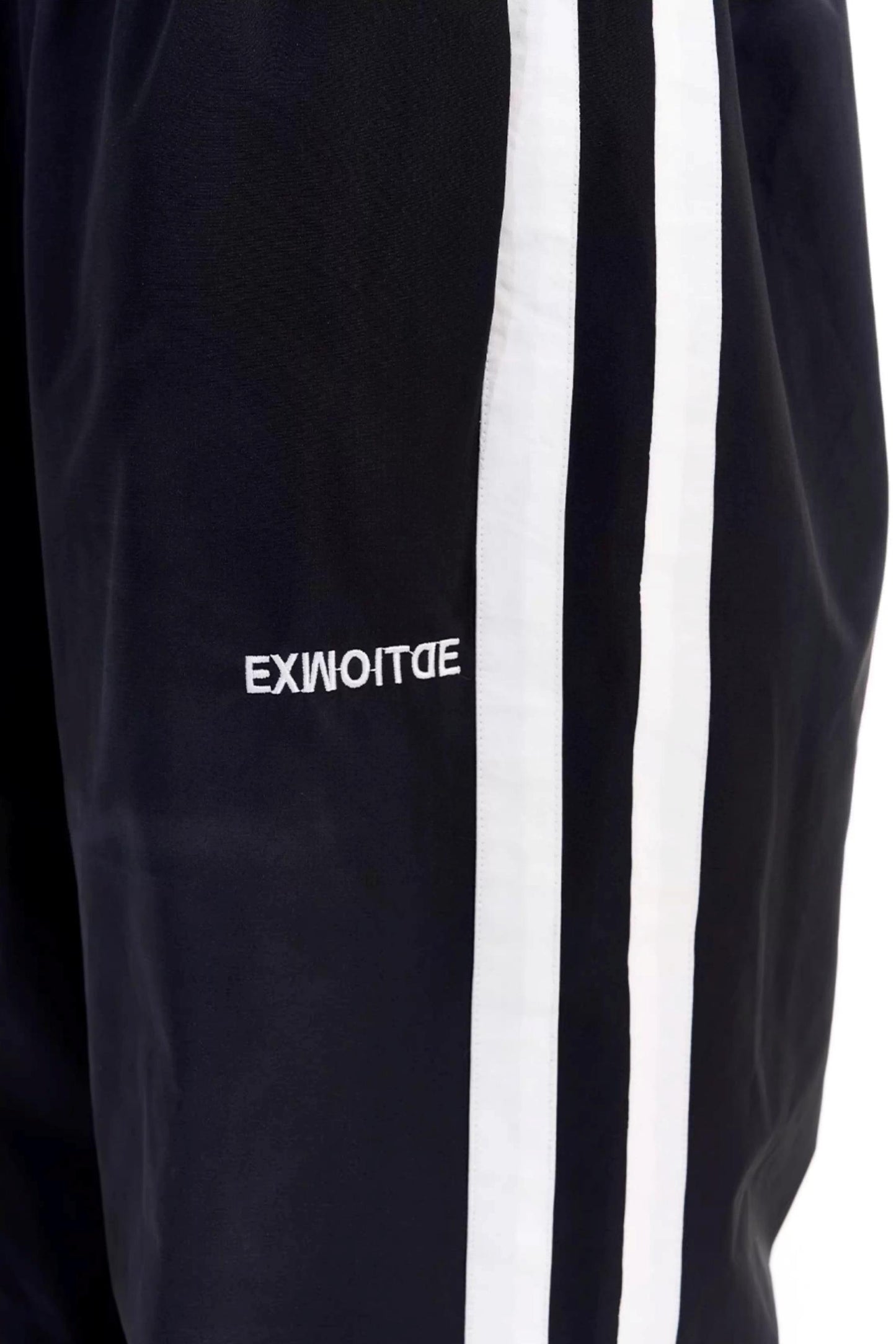 Color-Blocked Distressed Pleated Pants