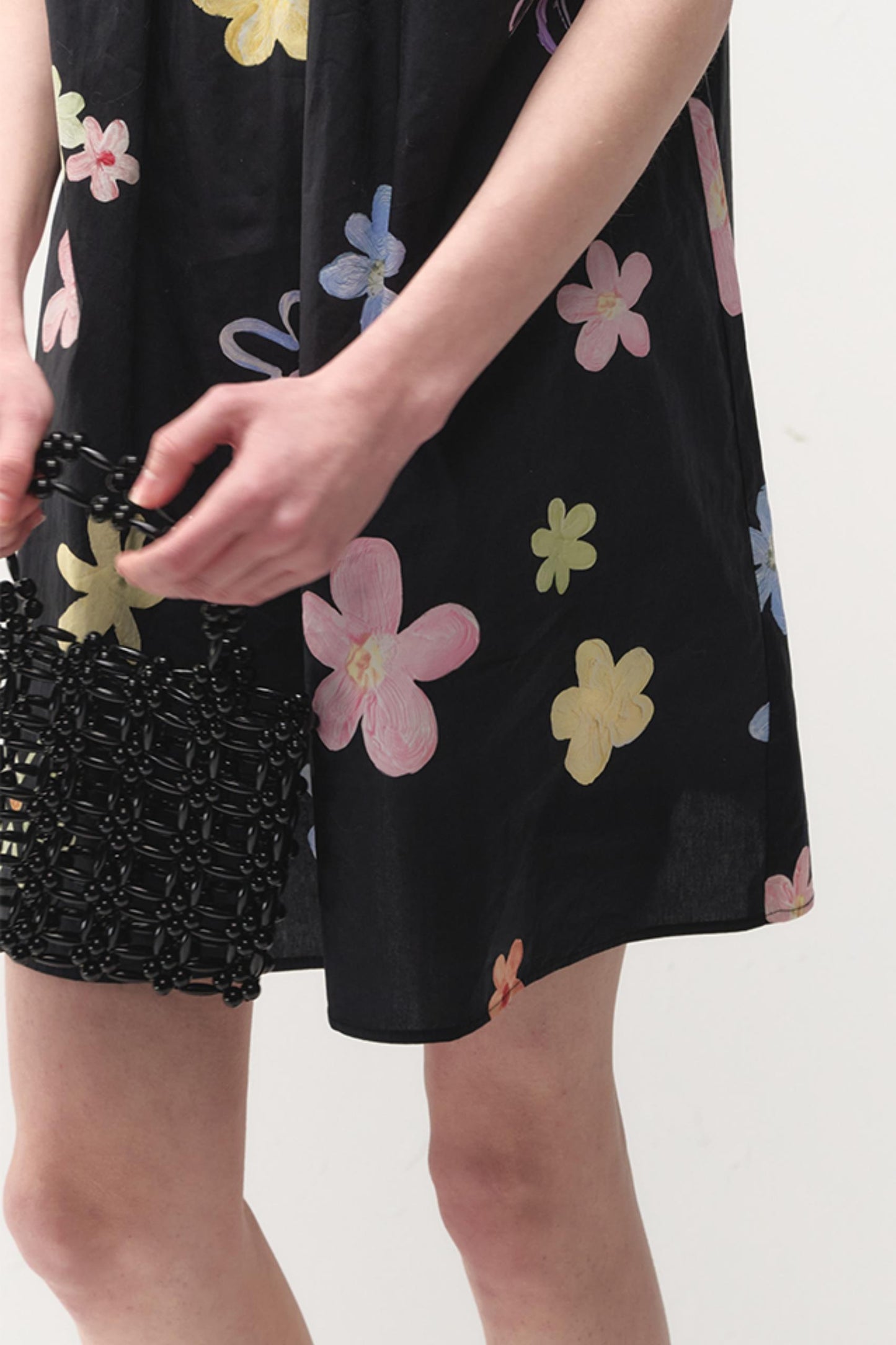 Black Floral Doll Dress