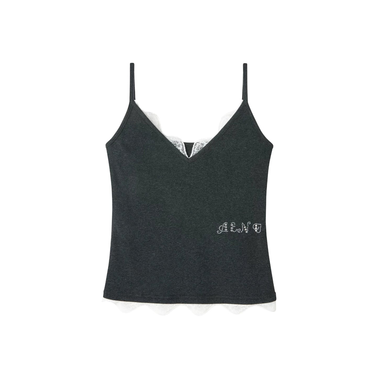 Retro Lace Rhinestone Camisole