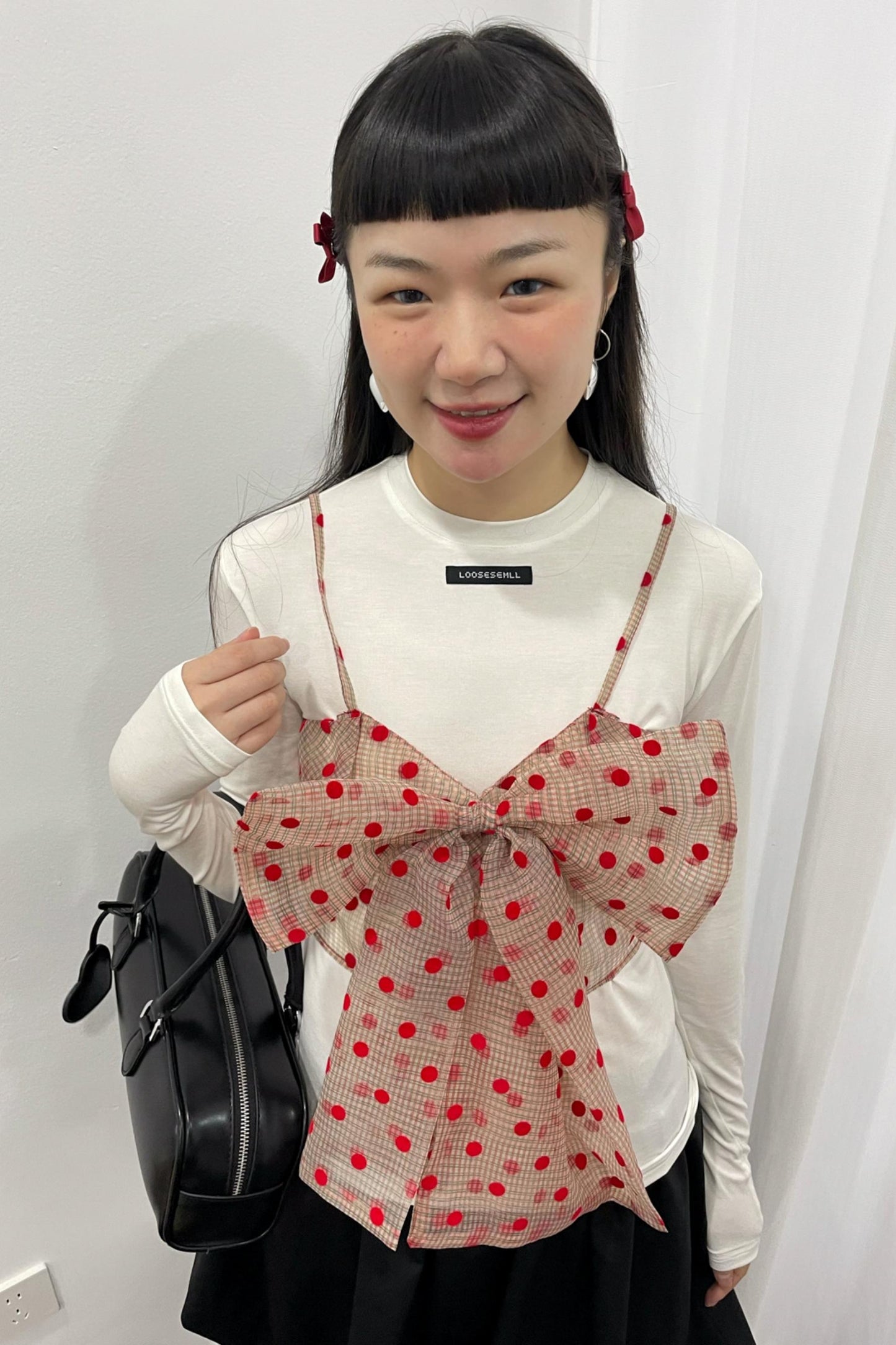 Red Polka Halter Top