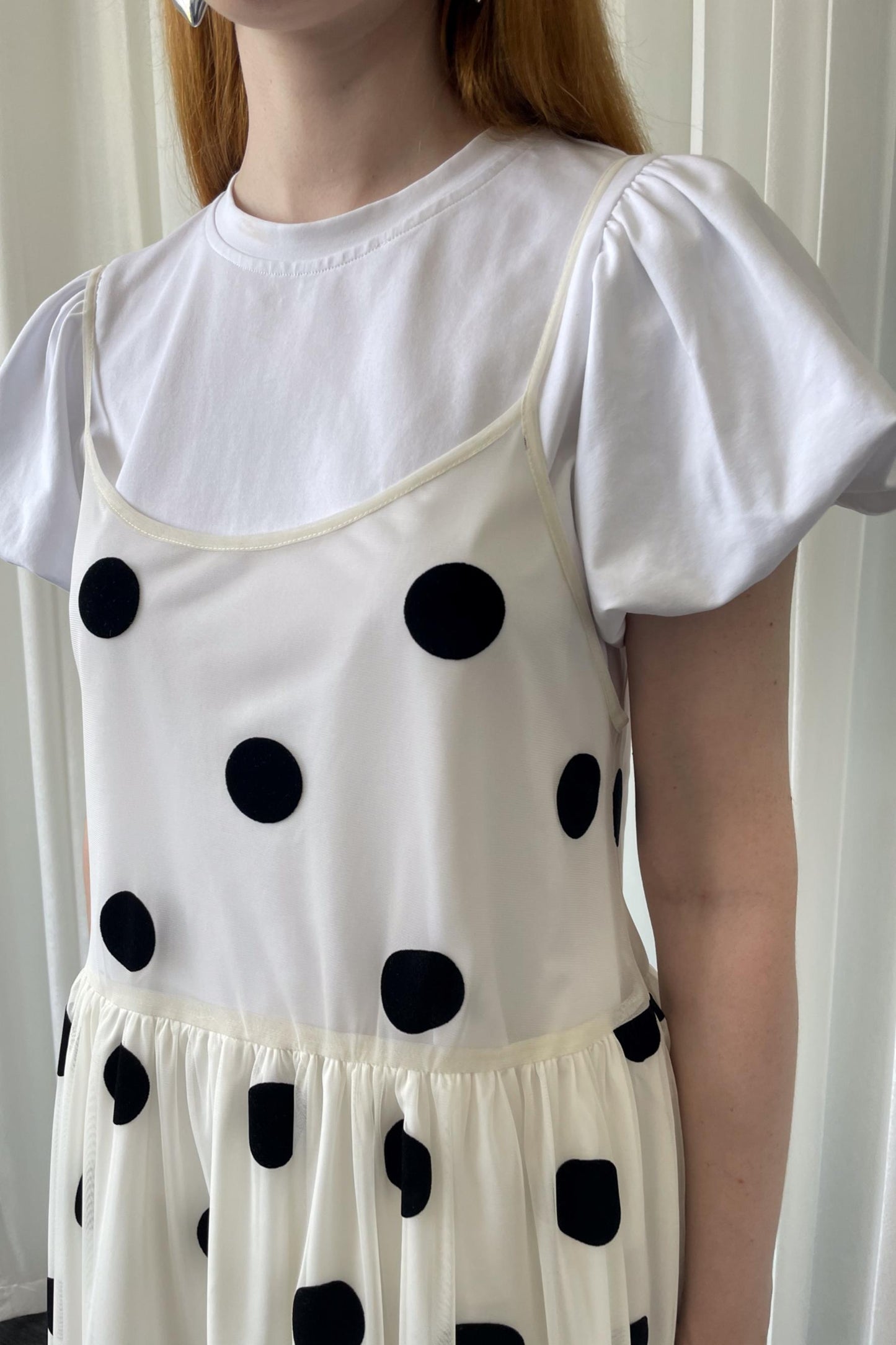 Mesh Polka Dot Dress