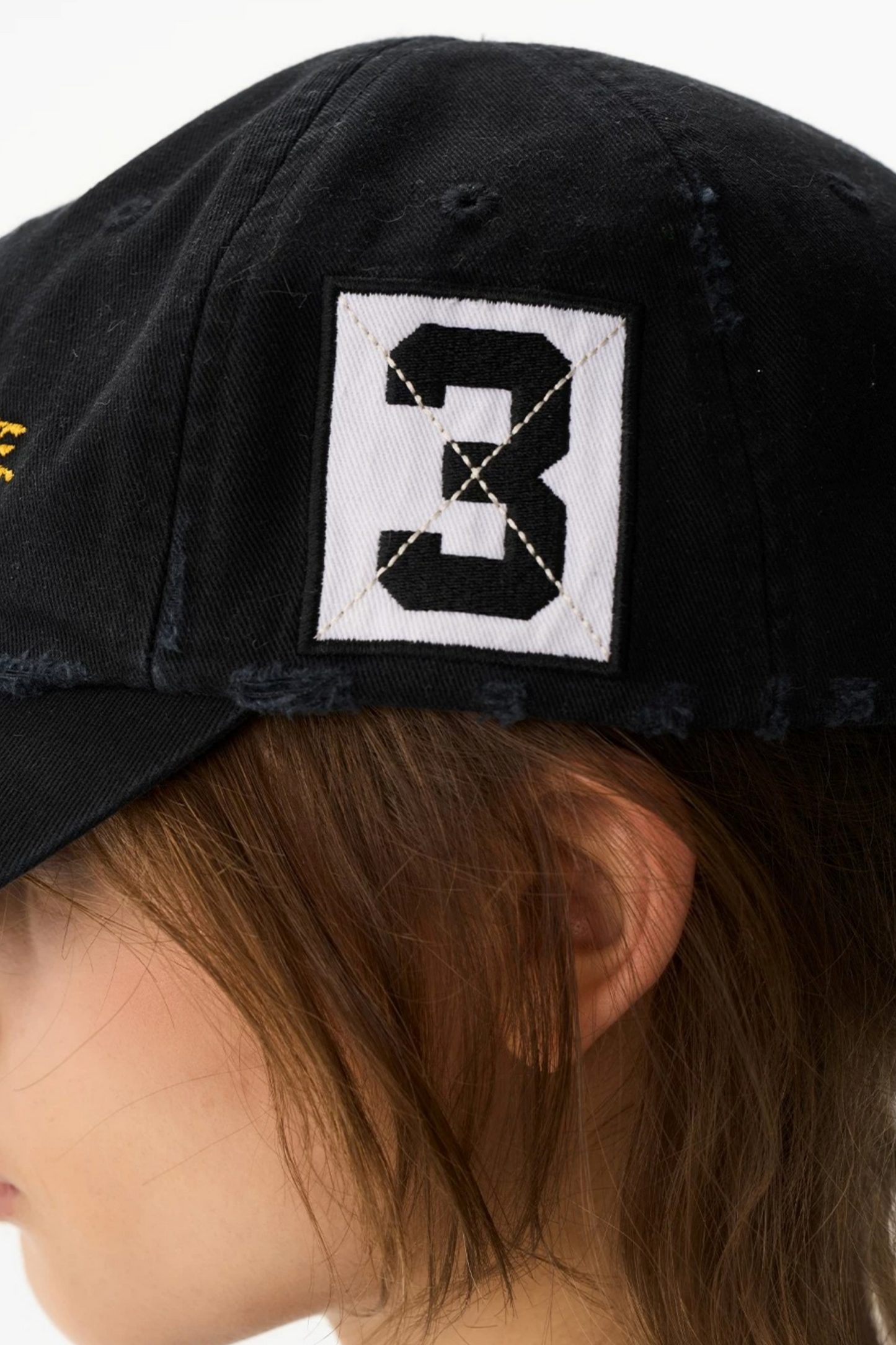 Washed Distressed Embroidered Cap