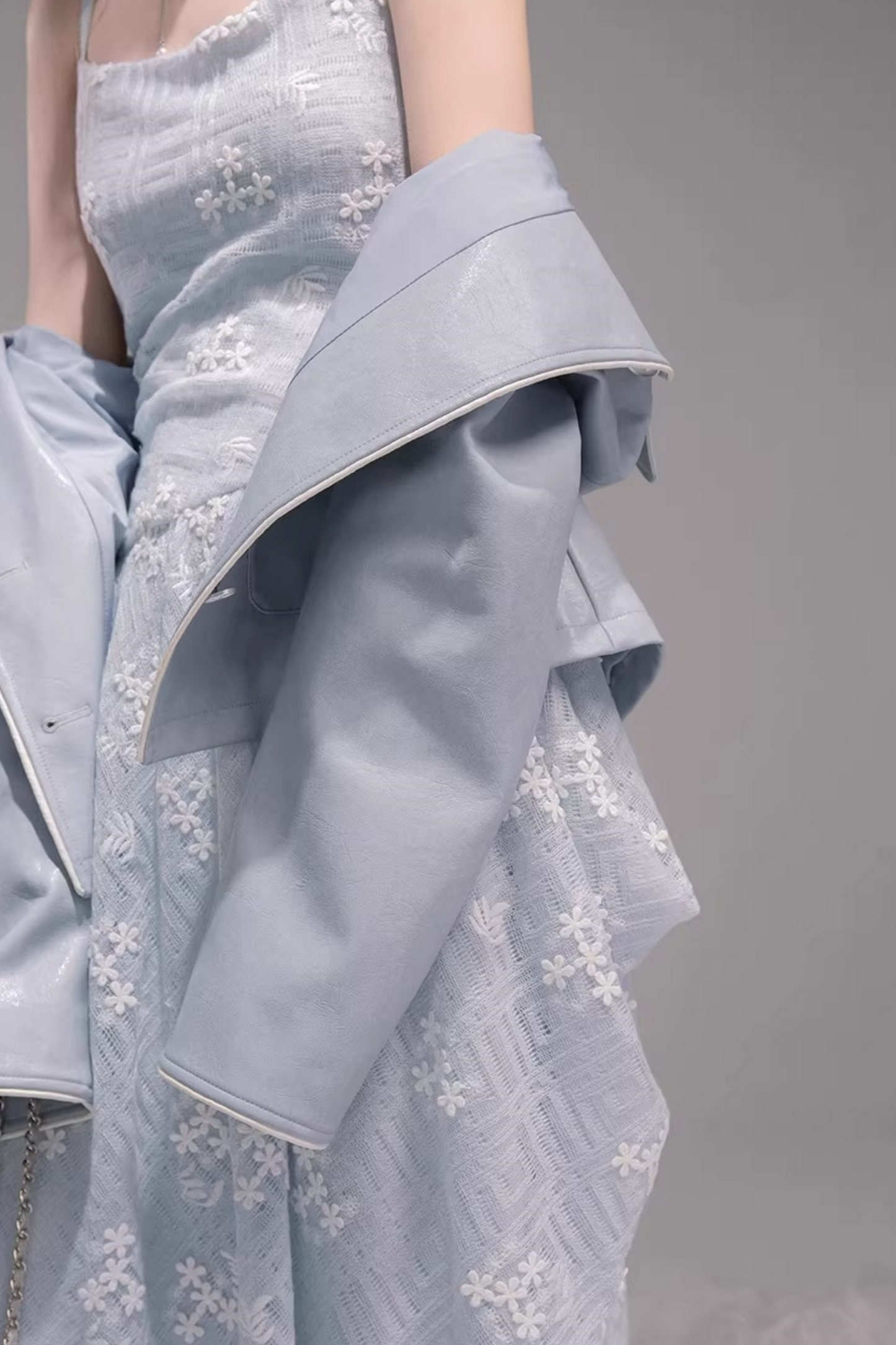 Soft Leather Morning Sky Jacket