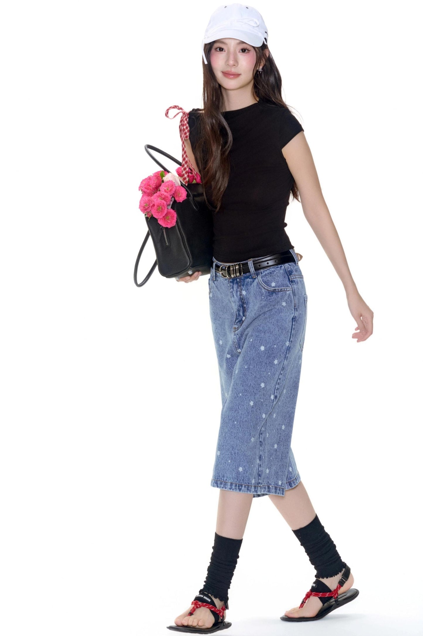 Floral Lace Camisole & Vintage Denim Set-Up