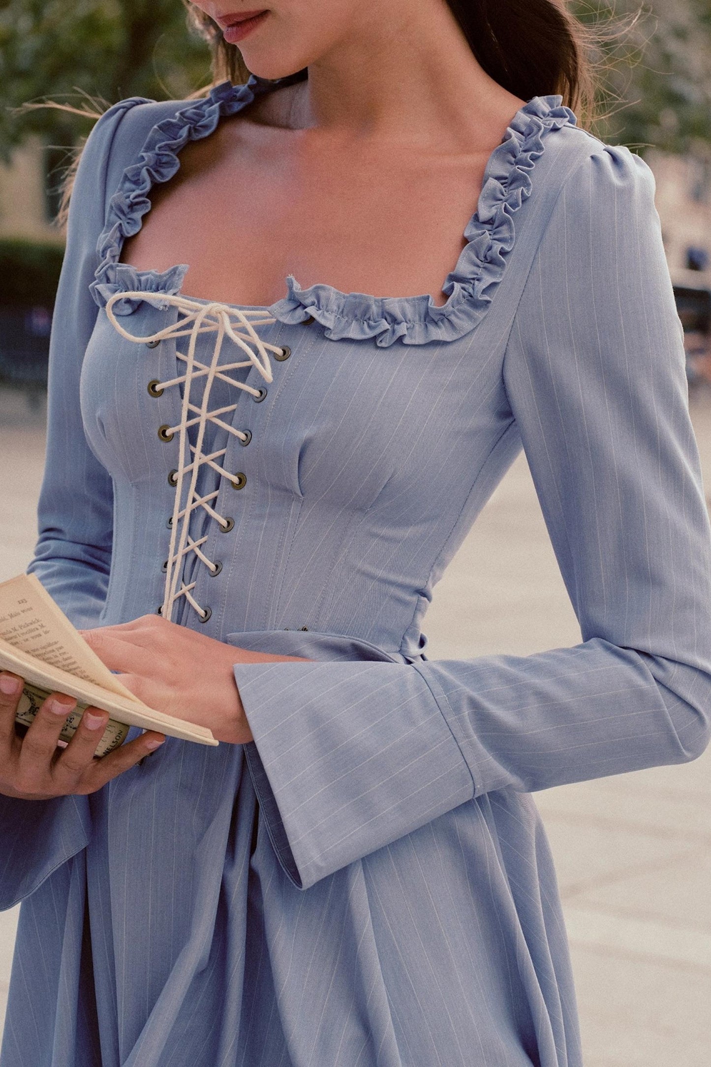 Silhouette Blue Lace Dress