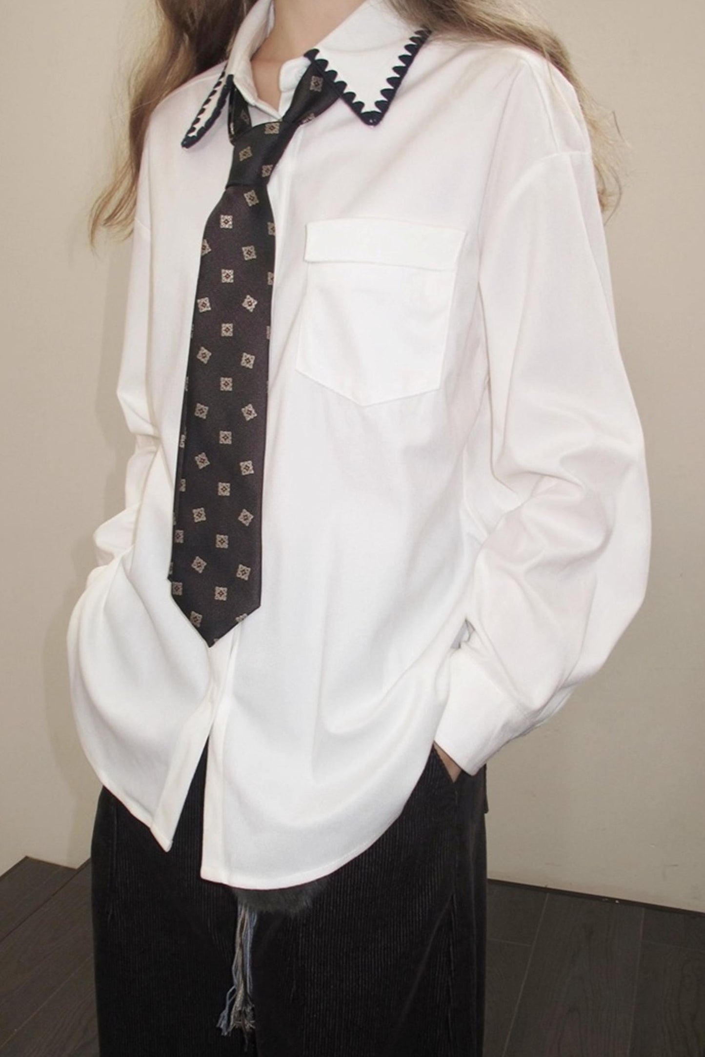 Shell-Edged Corduroy Winter Shirt