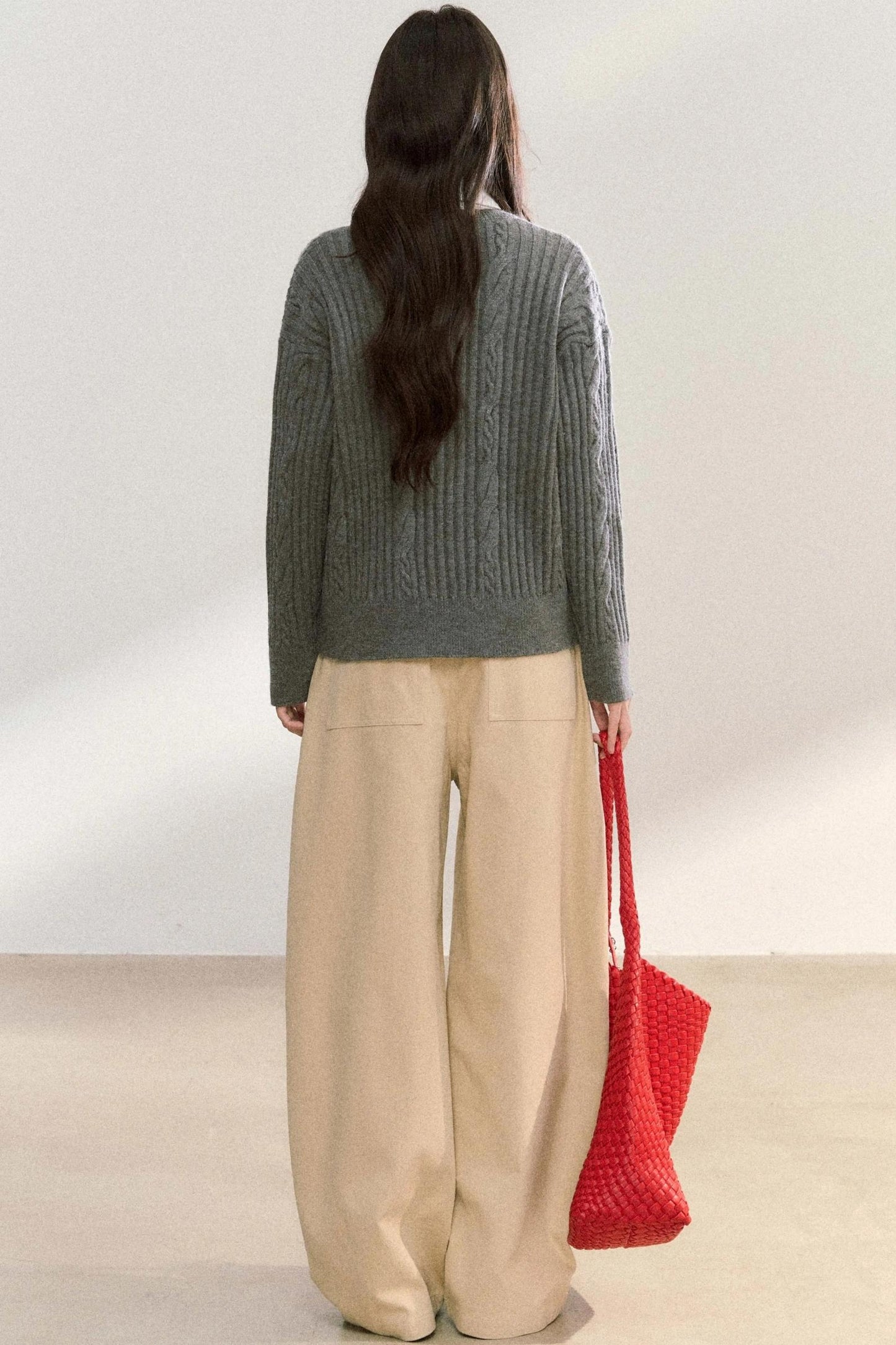 Skirt Curtain High-Waisted Loose Pants