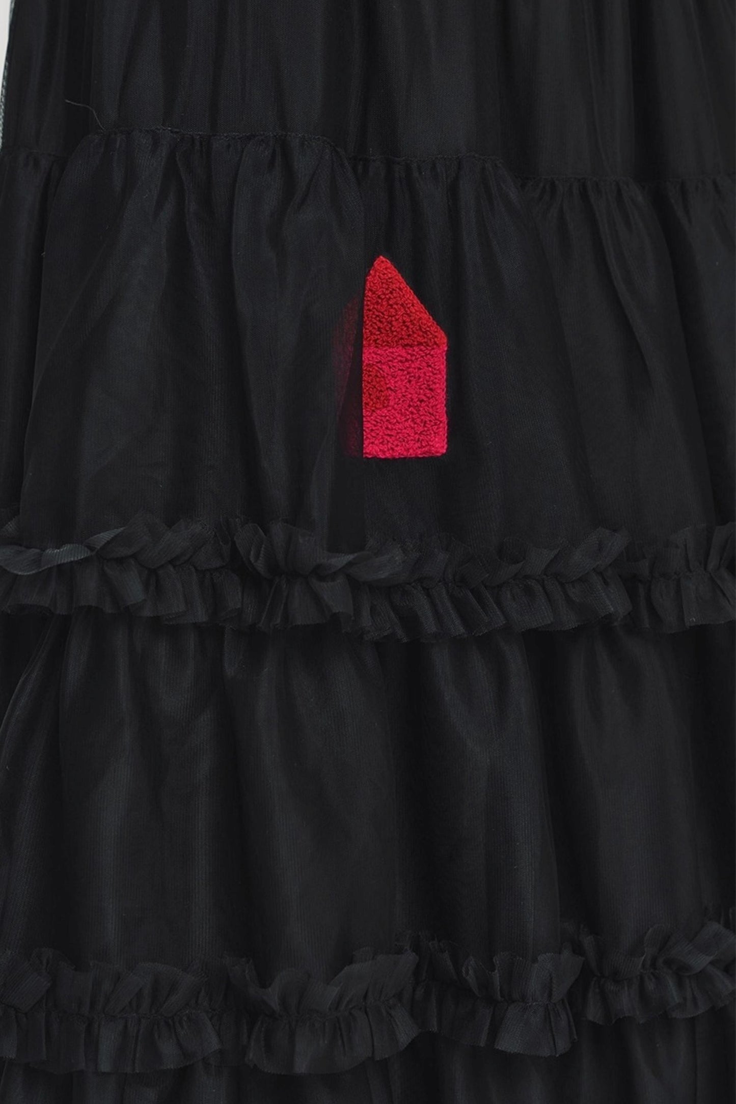 3D Embroidery Ruffled Skirt