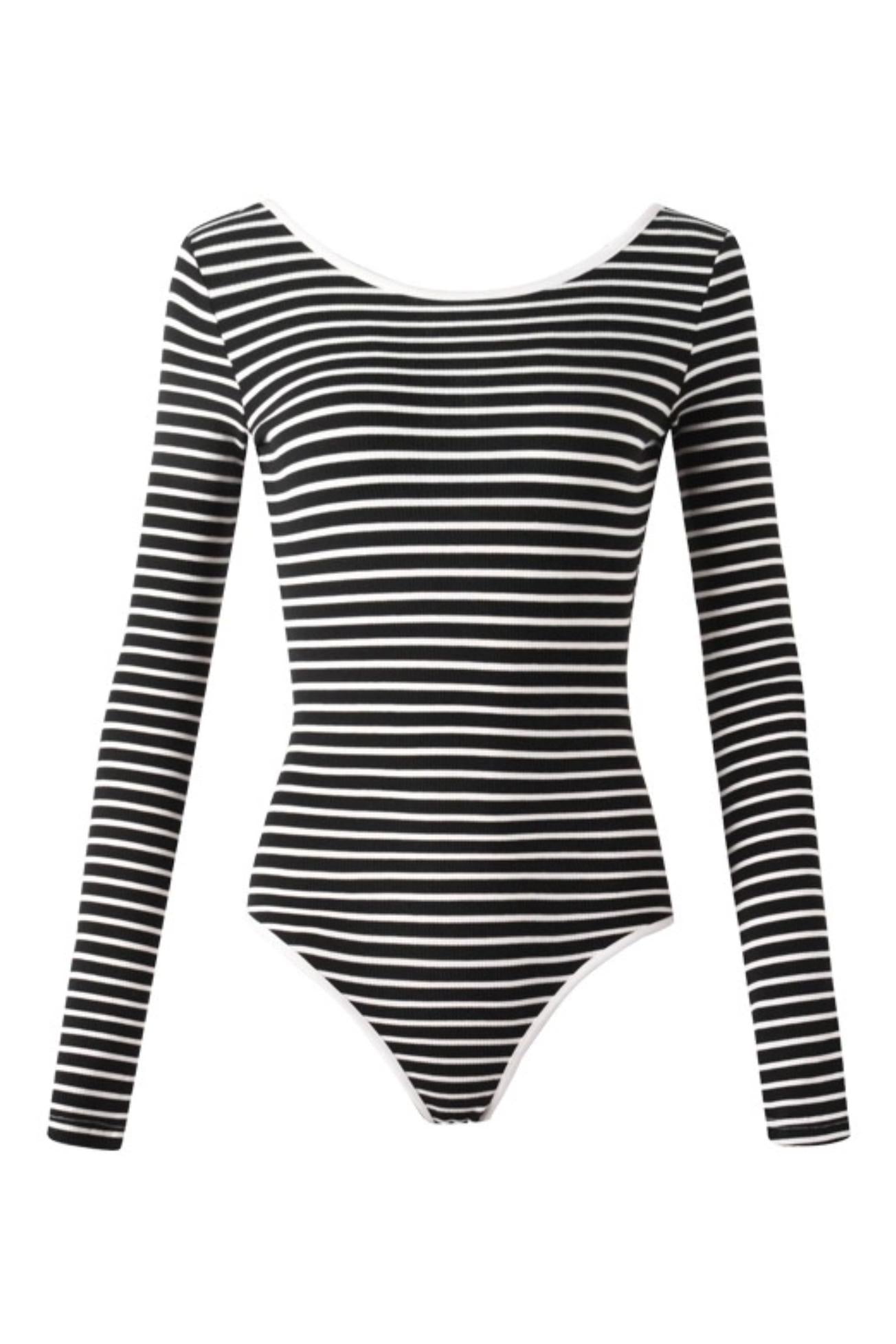 Striped Backless Jumpsuit Design Top