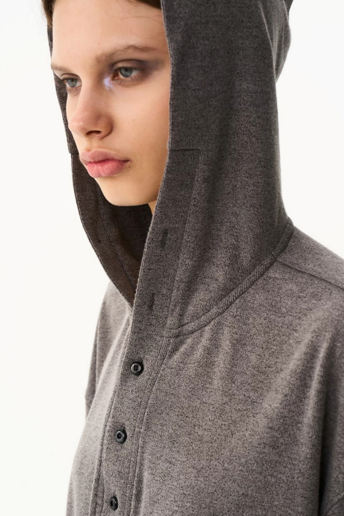 Solid Color Hooded Polo Top