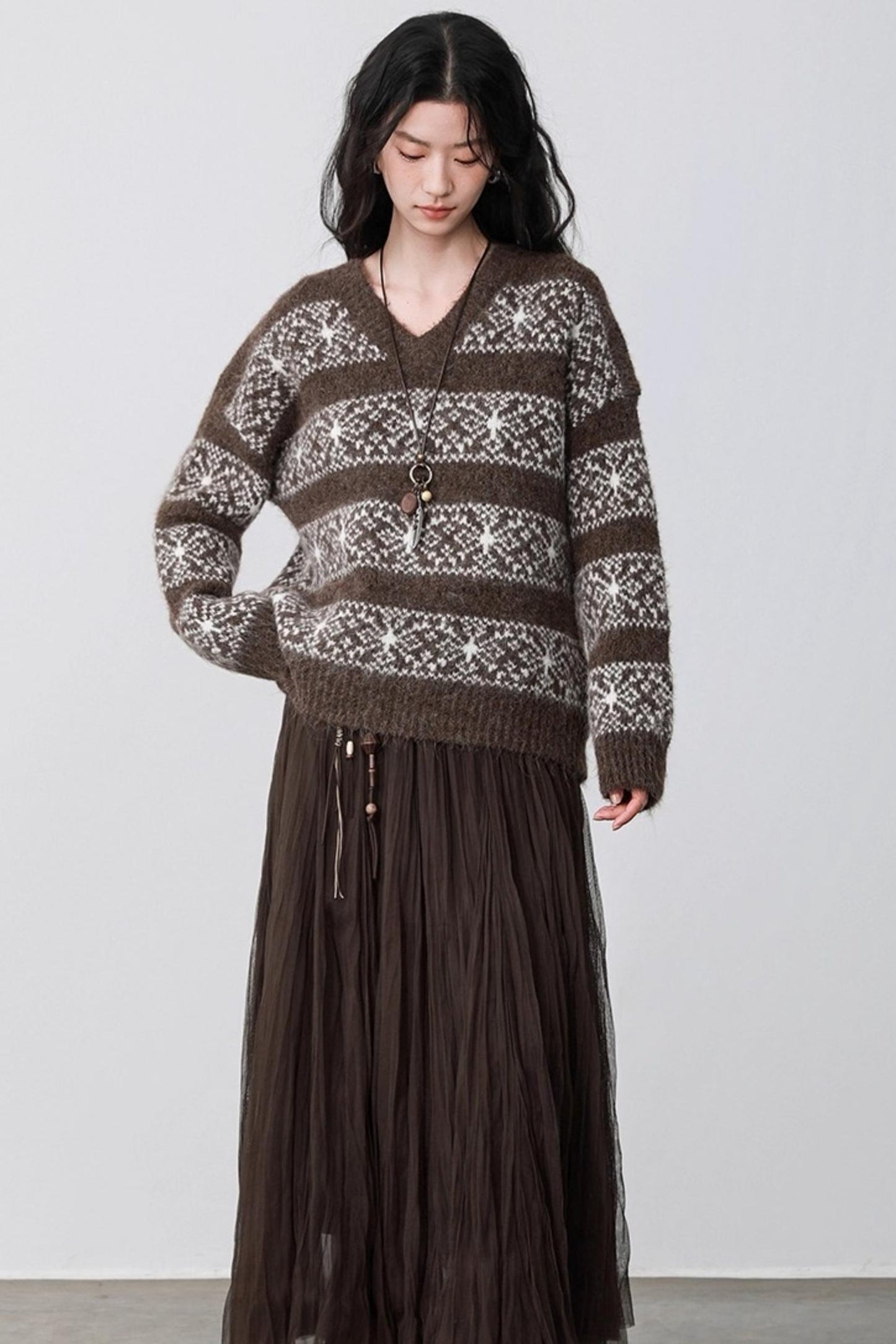 Fair Isle Latte Sweater