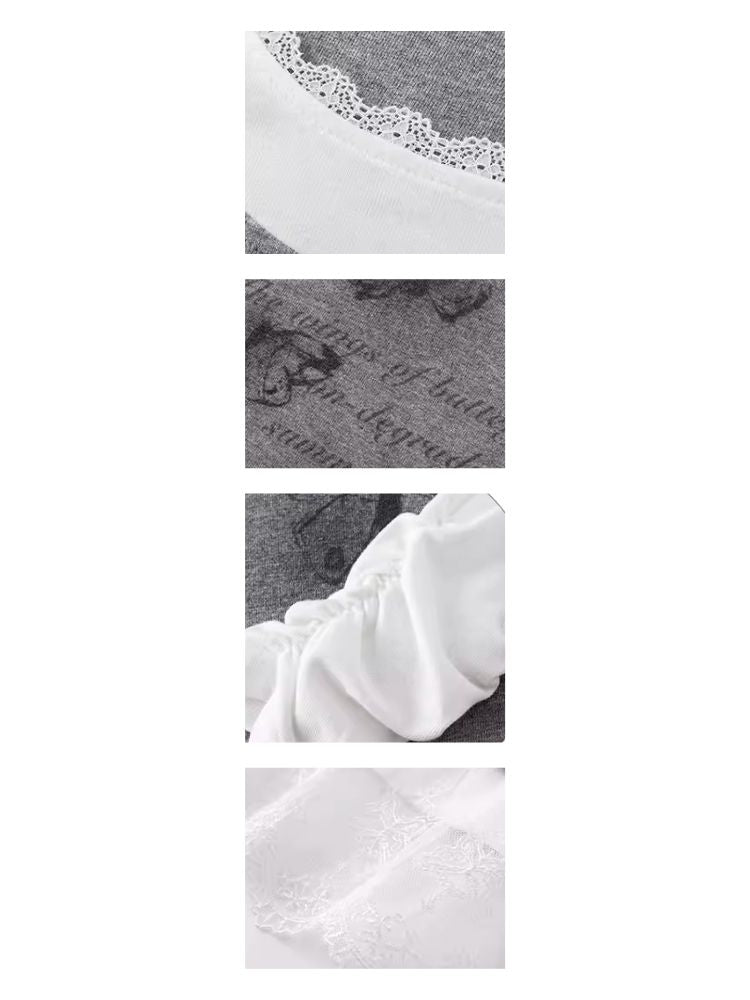 Schmetterlingsdruck Langarm-T-Shirt