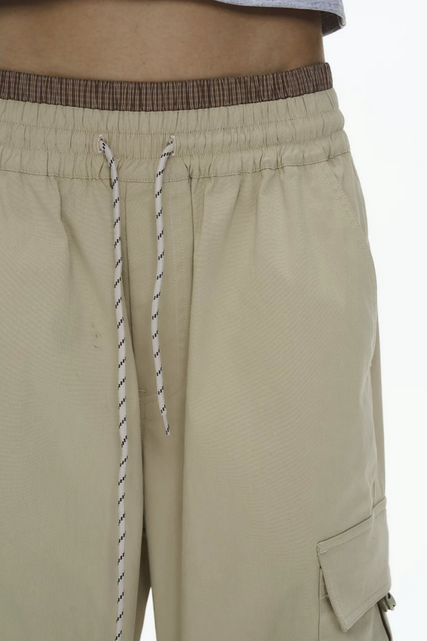 Plaid Pleated Workwear Pants