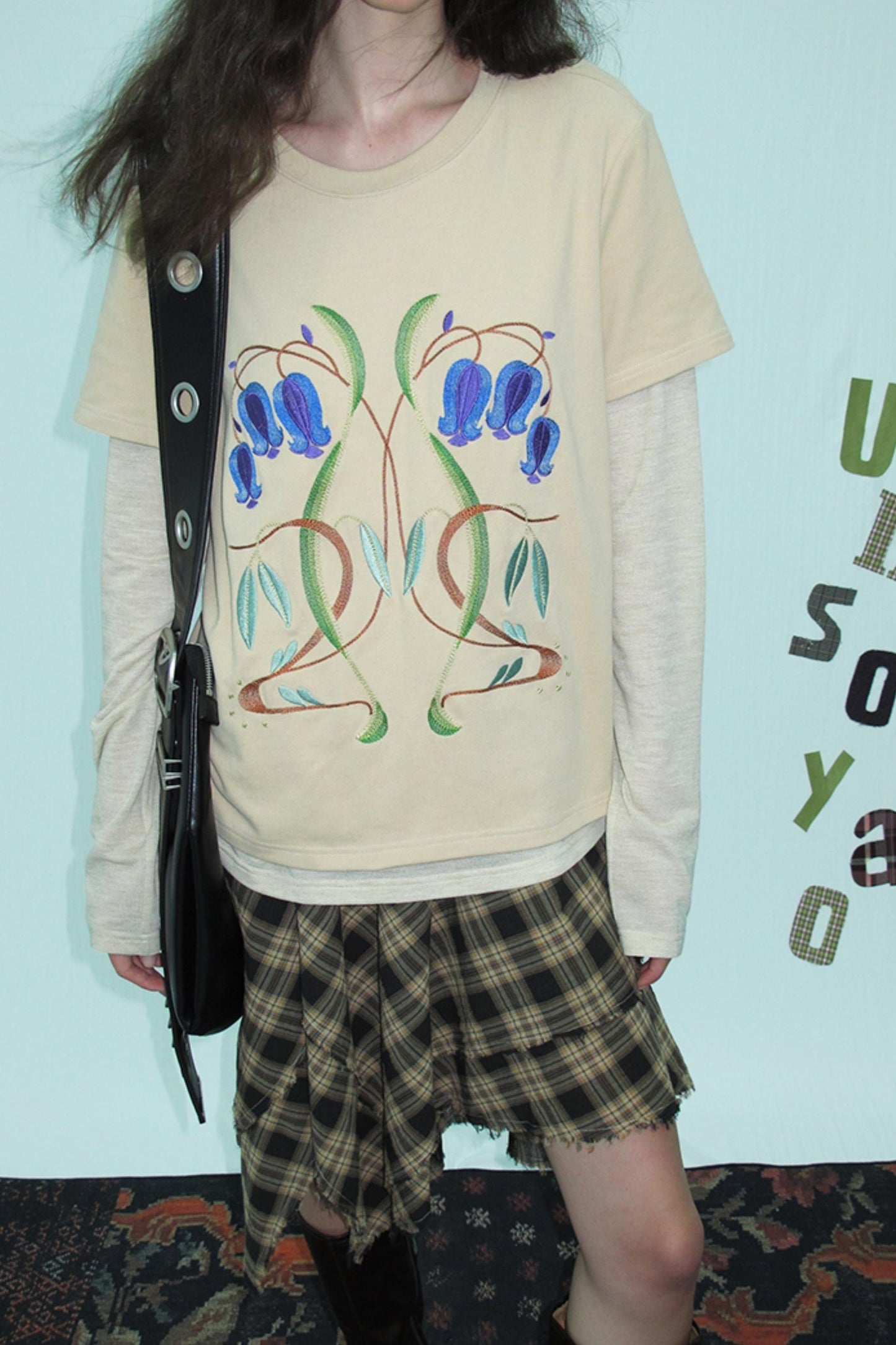 Brushed Knit Long Sleeve T-shirt